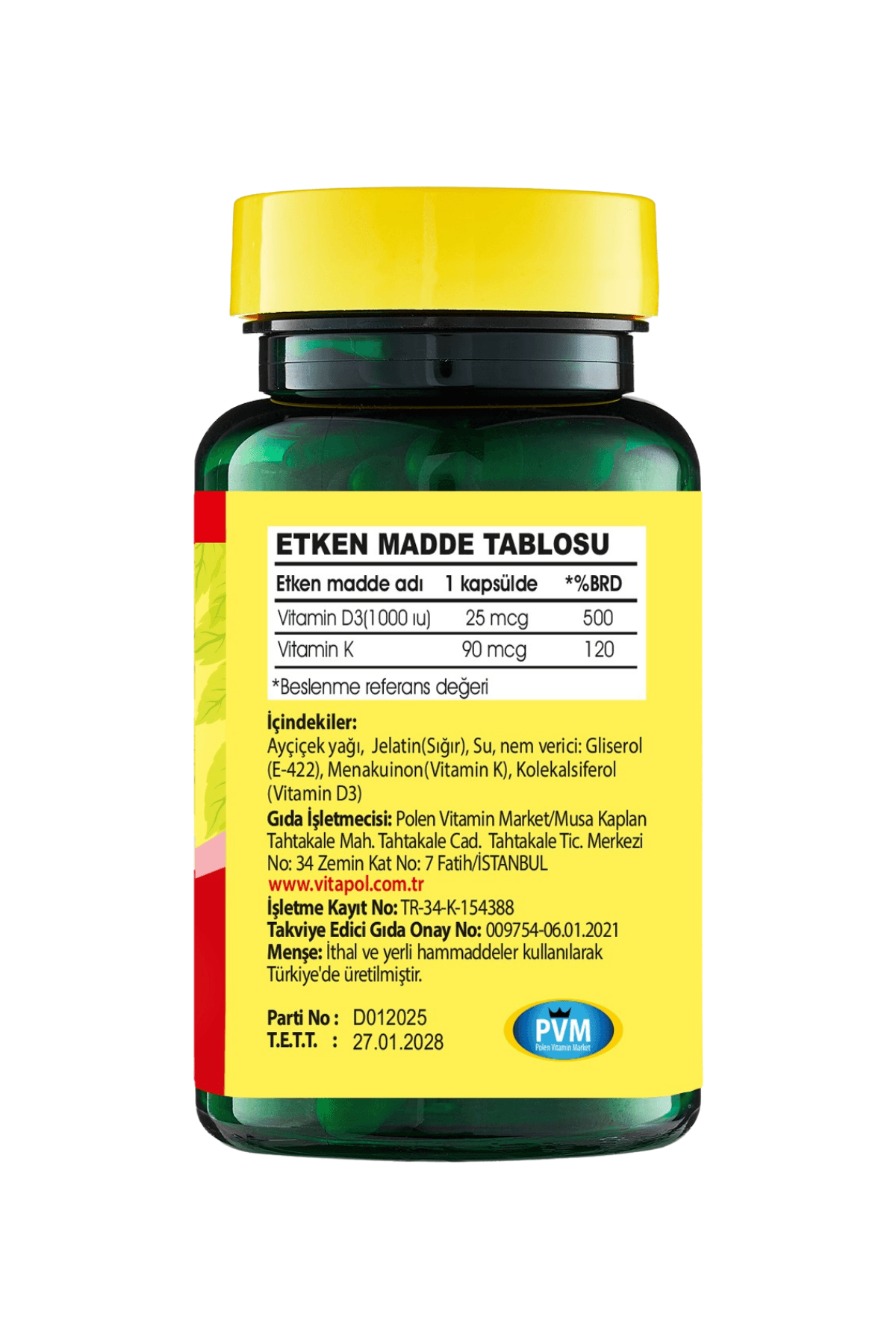 Vitamin D3K2 1000 IU 100 Softjel