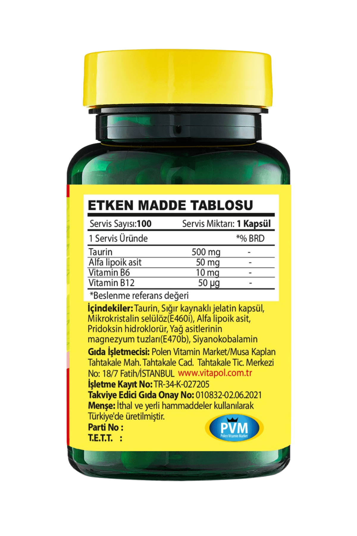 VİTAPOL TAURİNE & ALA 100 KAPSÜL
