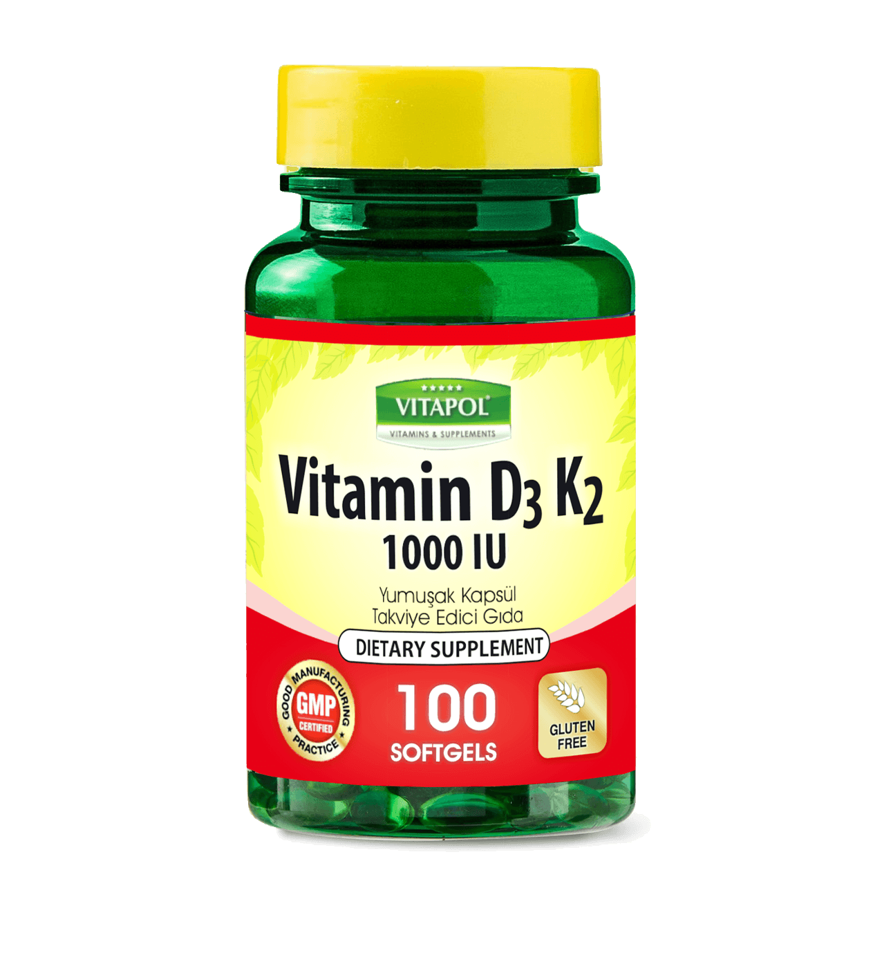 Vitamin D3K2 1000 IU 100 Softjel