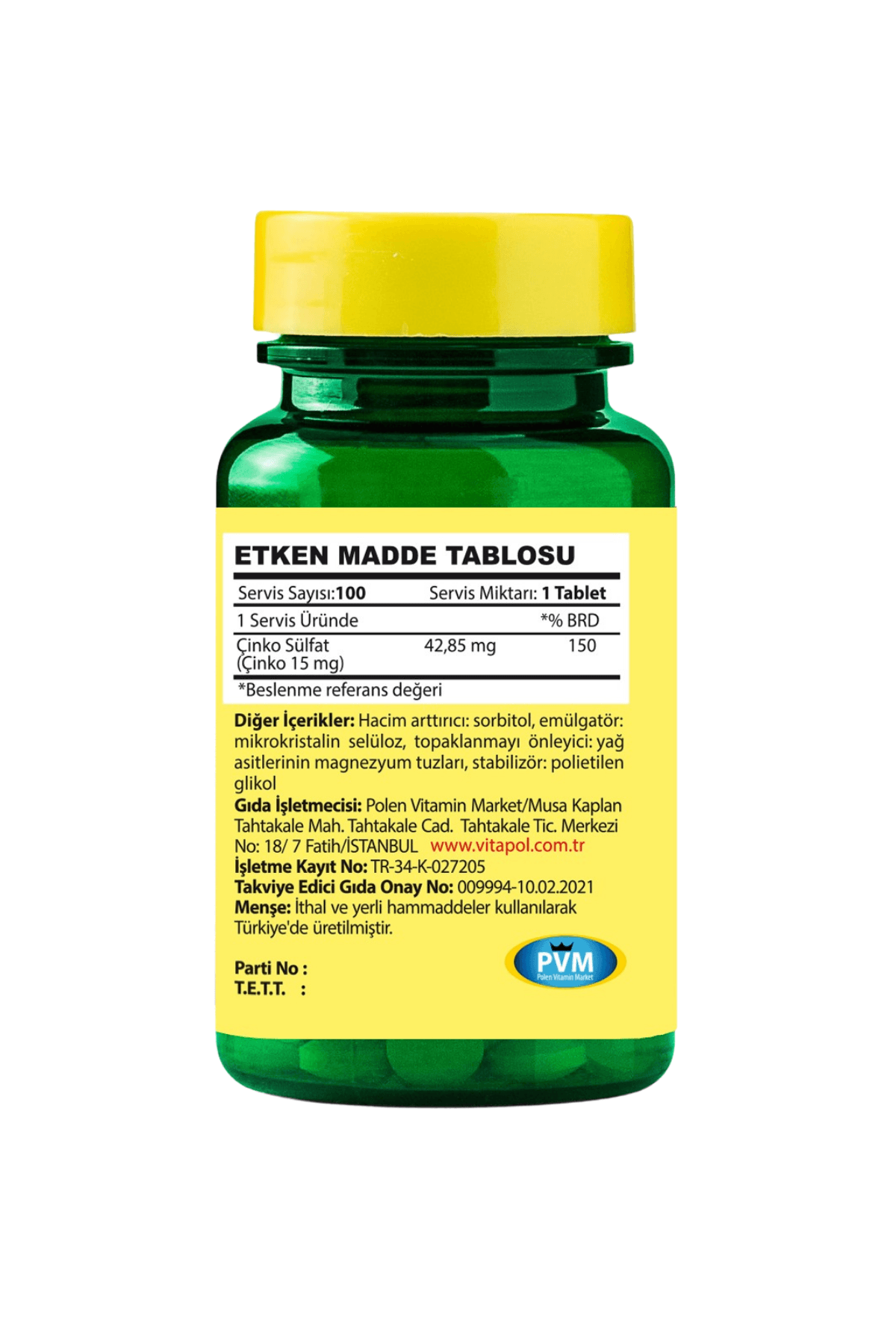Zınc 100 Tablet