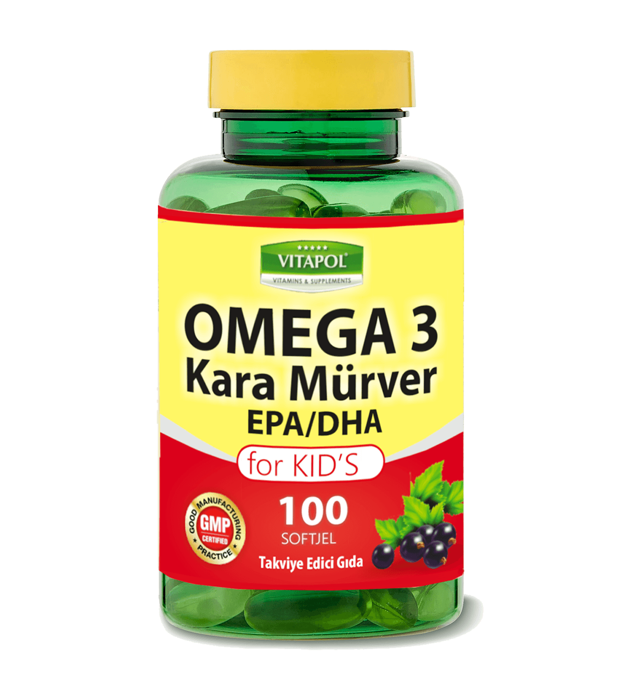 Kıds Omega-3 Karamürver EPA DHA 100 Softjel