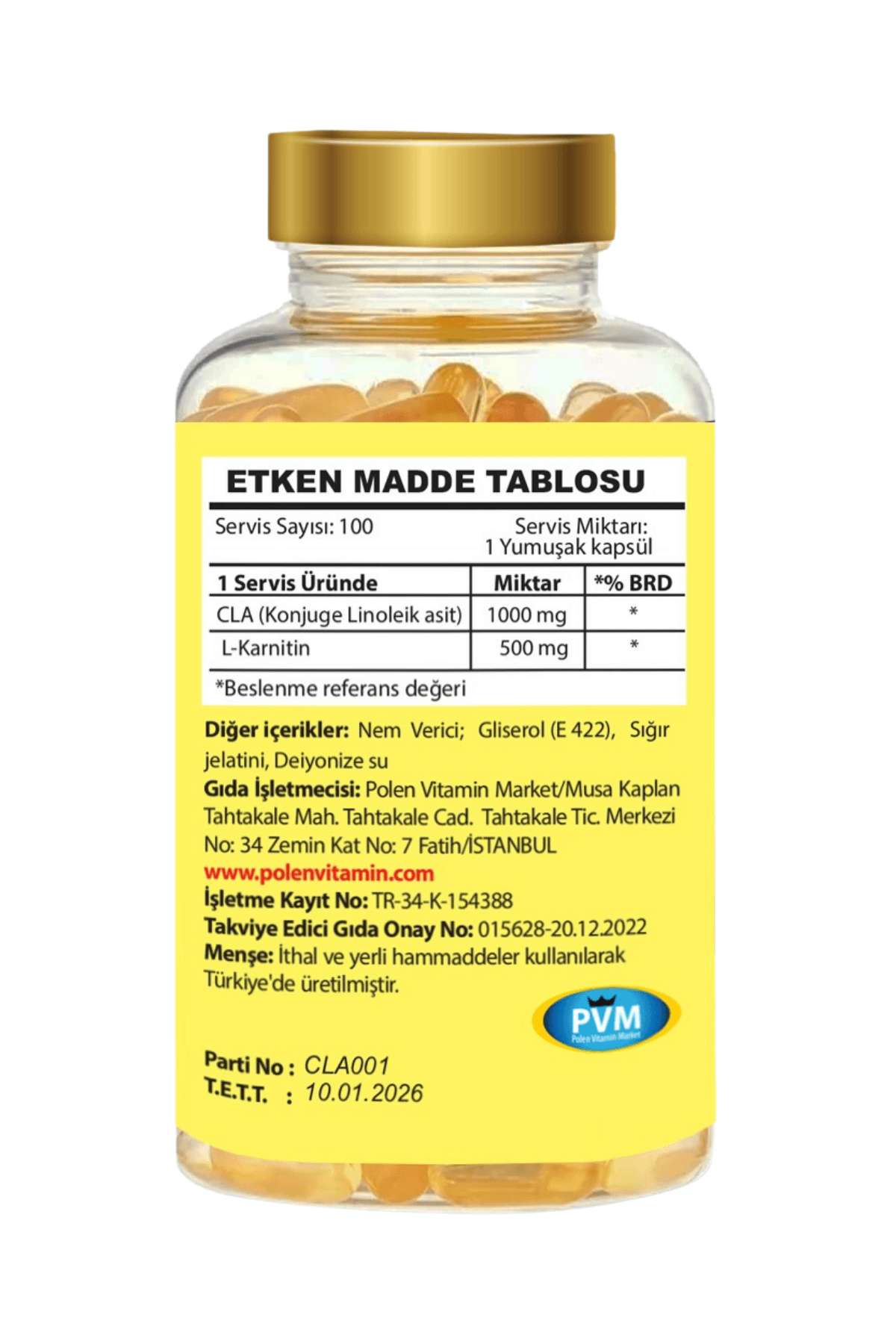 CLA L-KARNİTİN 100 SOFTJEL 
