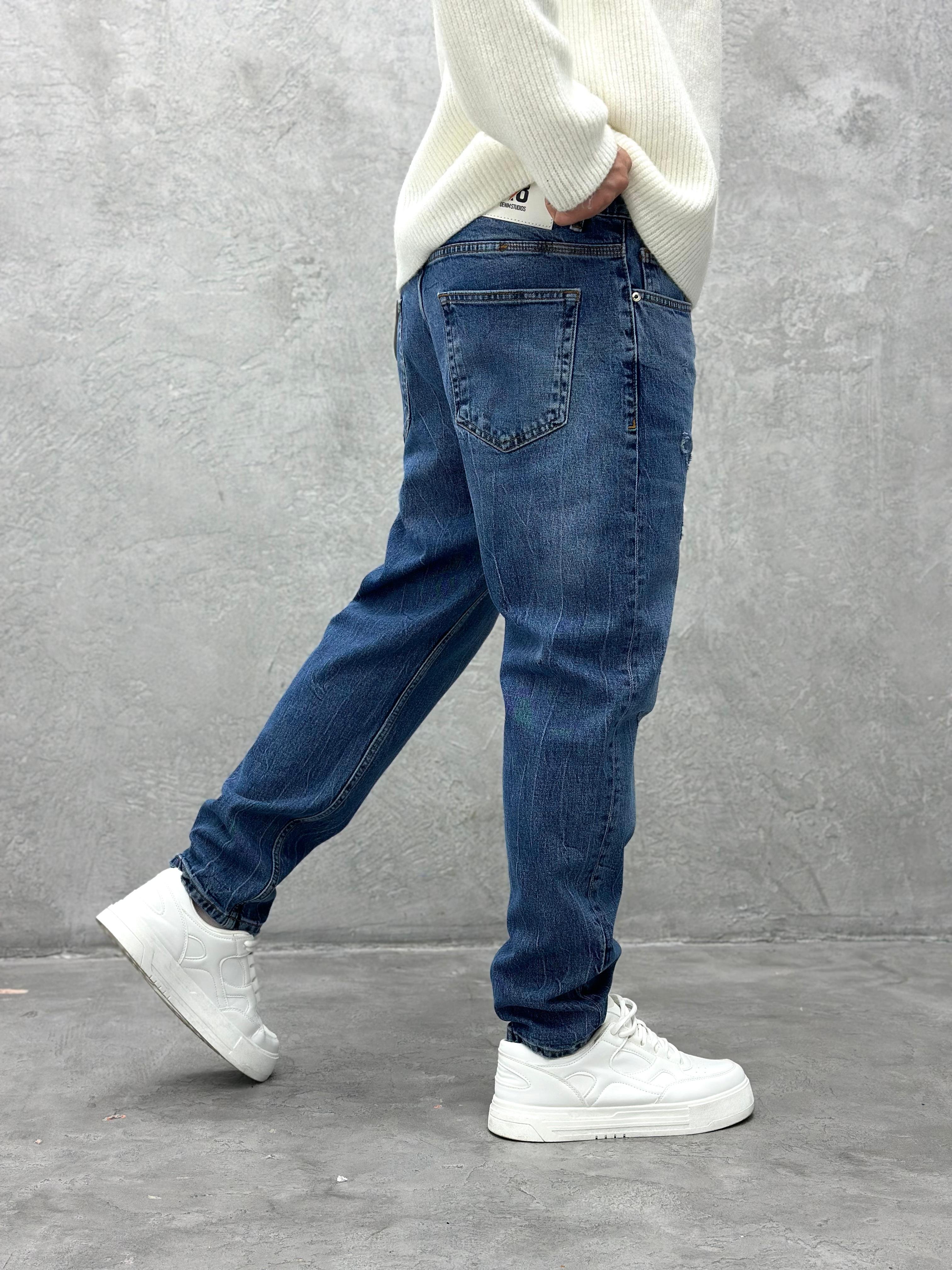 P518 Yikamali Mavi Detayli Boyfriend Pantolon - R