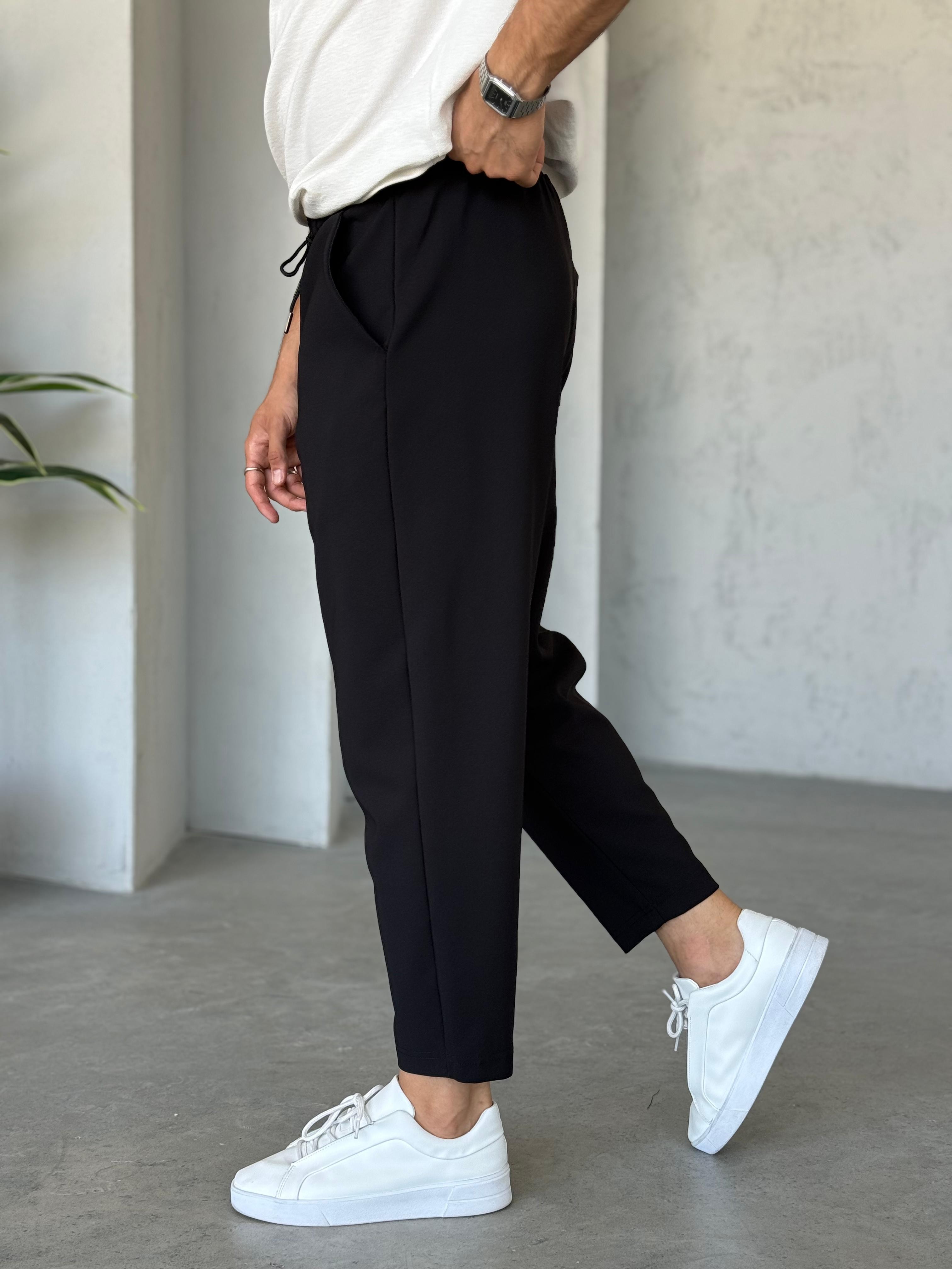 KM1336 Boyfriend Jogger Pantolon Siyah