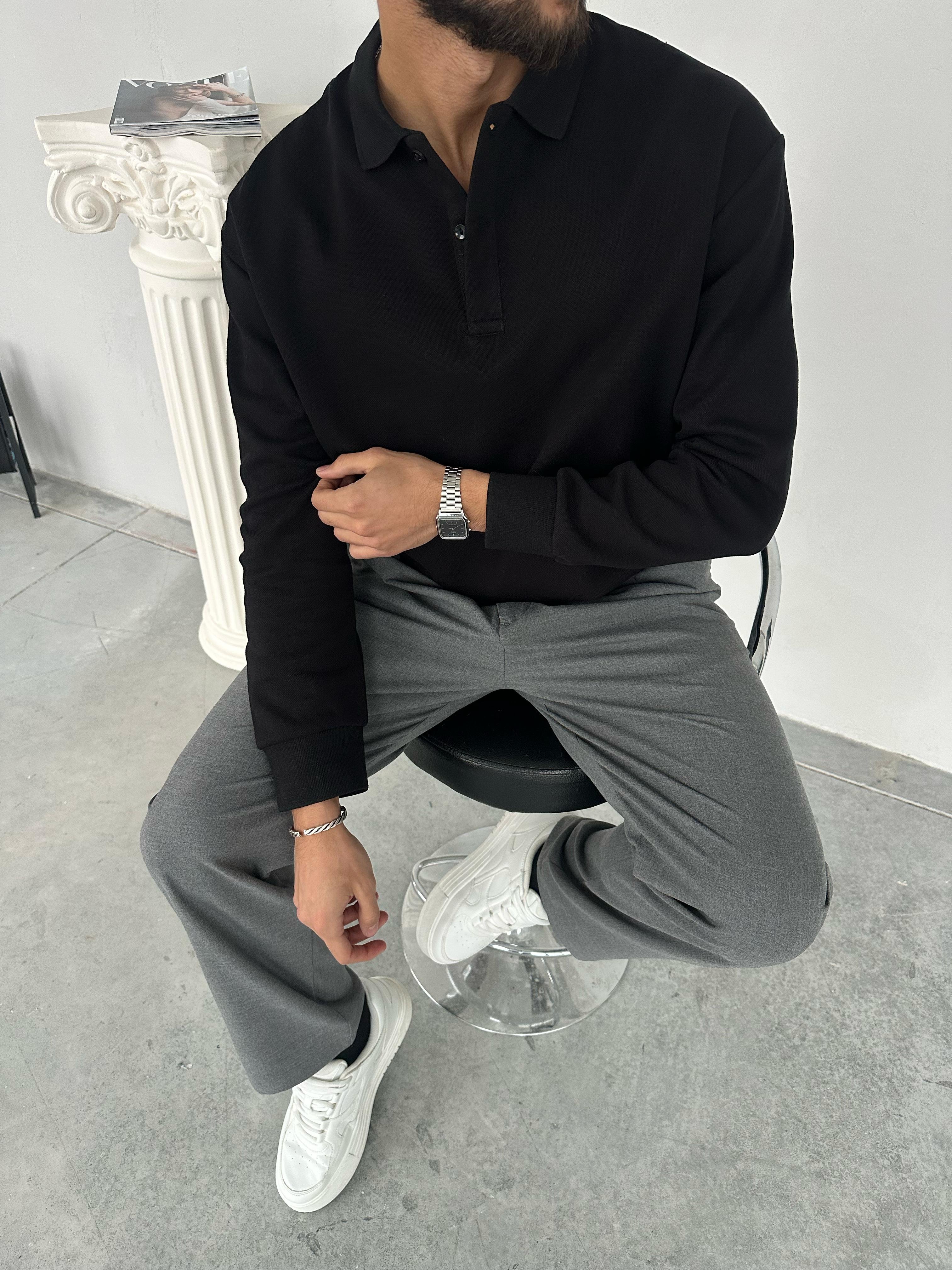 TR1004 BASIC POLO YAKA SİYAH