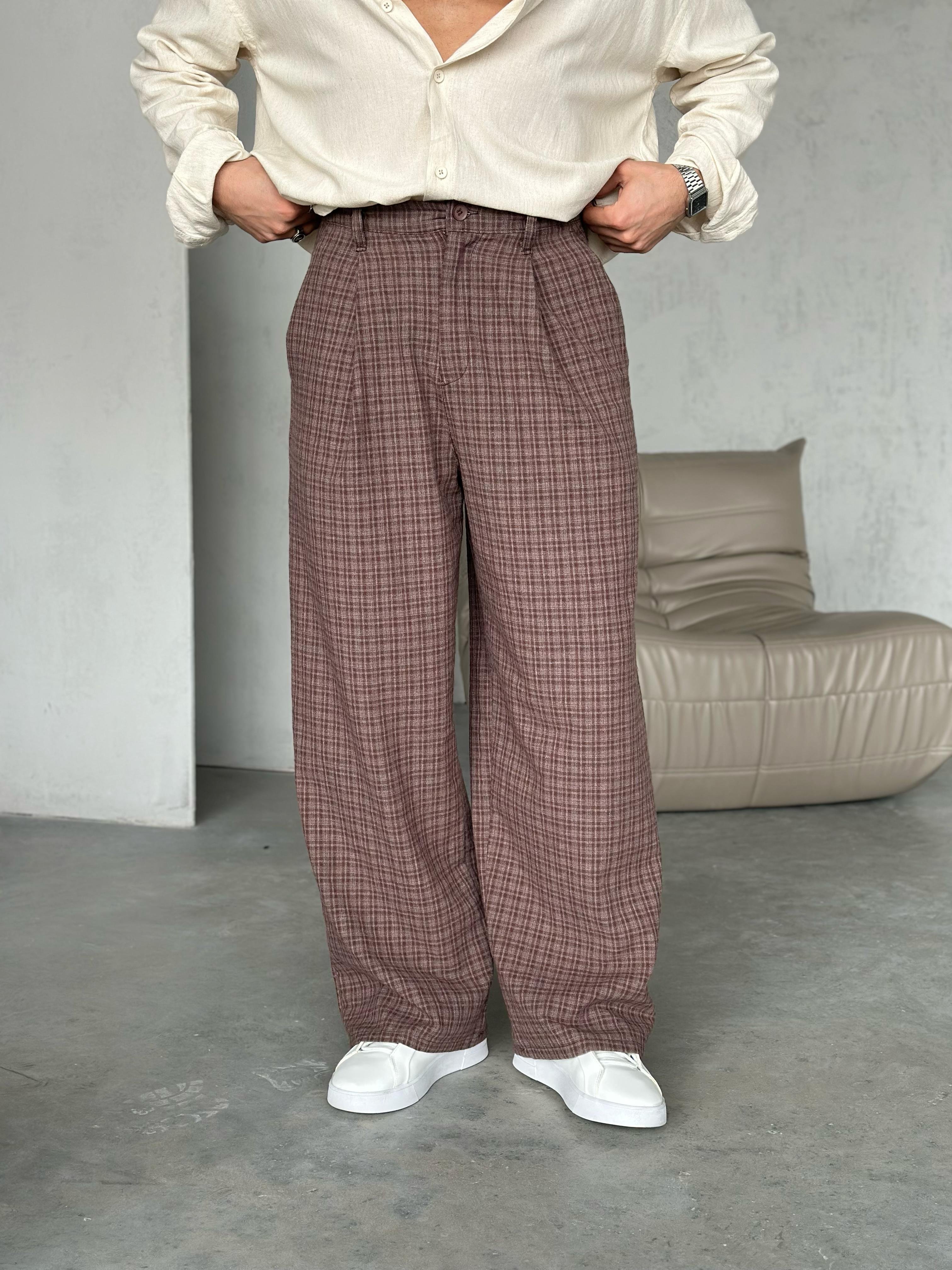 Old Money Baggy Kumaş Pantolon Kahverengi