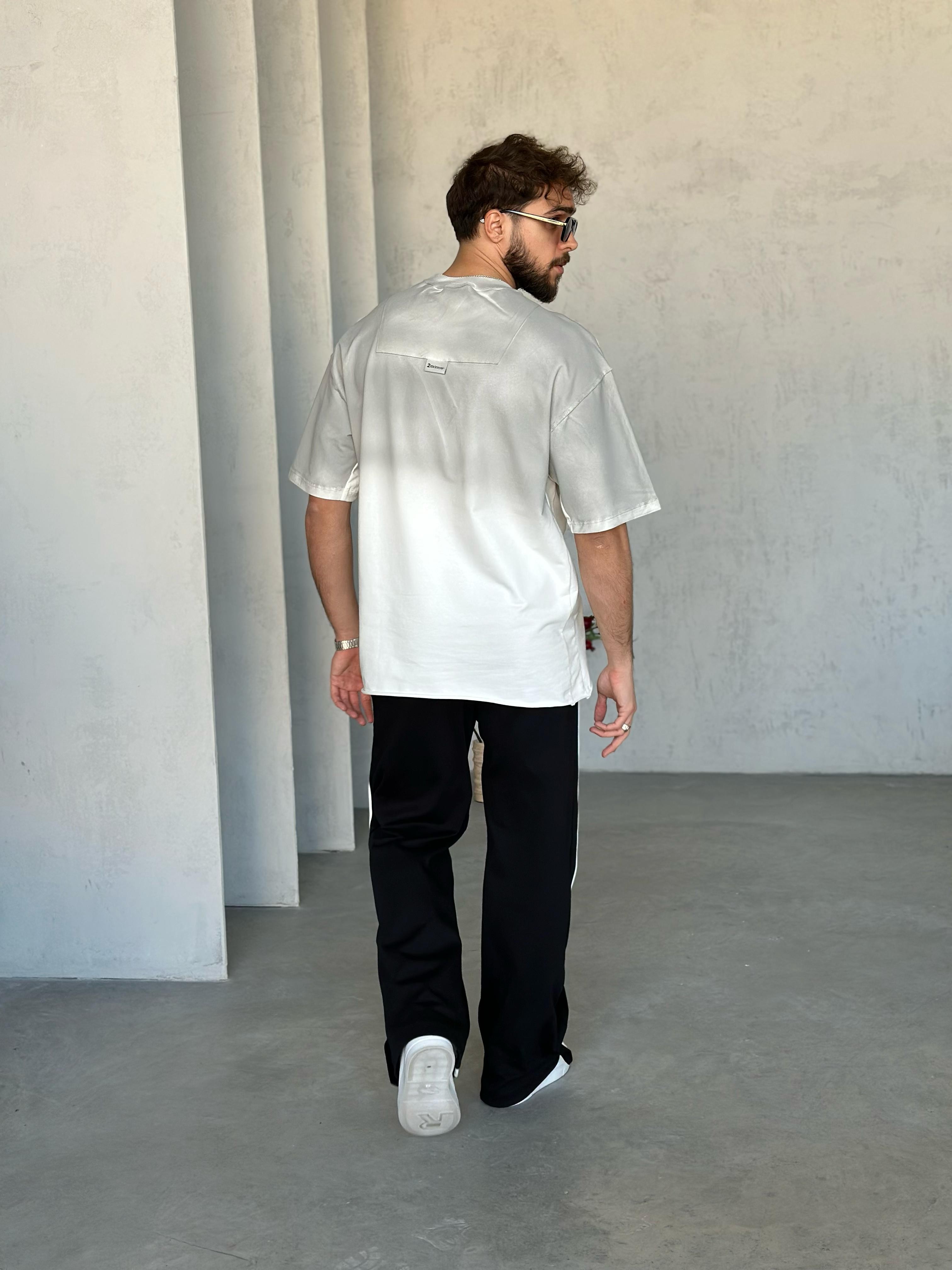 T500 Tasarım Yıkamalı Oversize T-shirt 