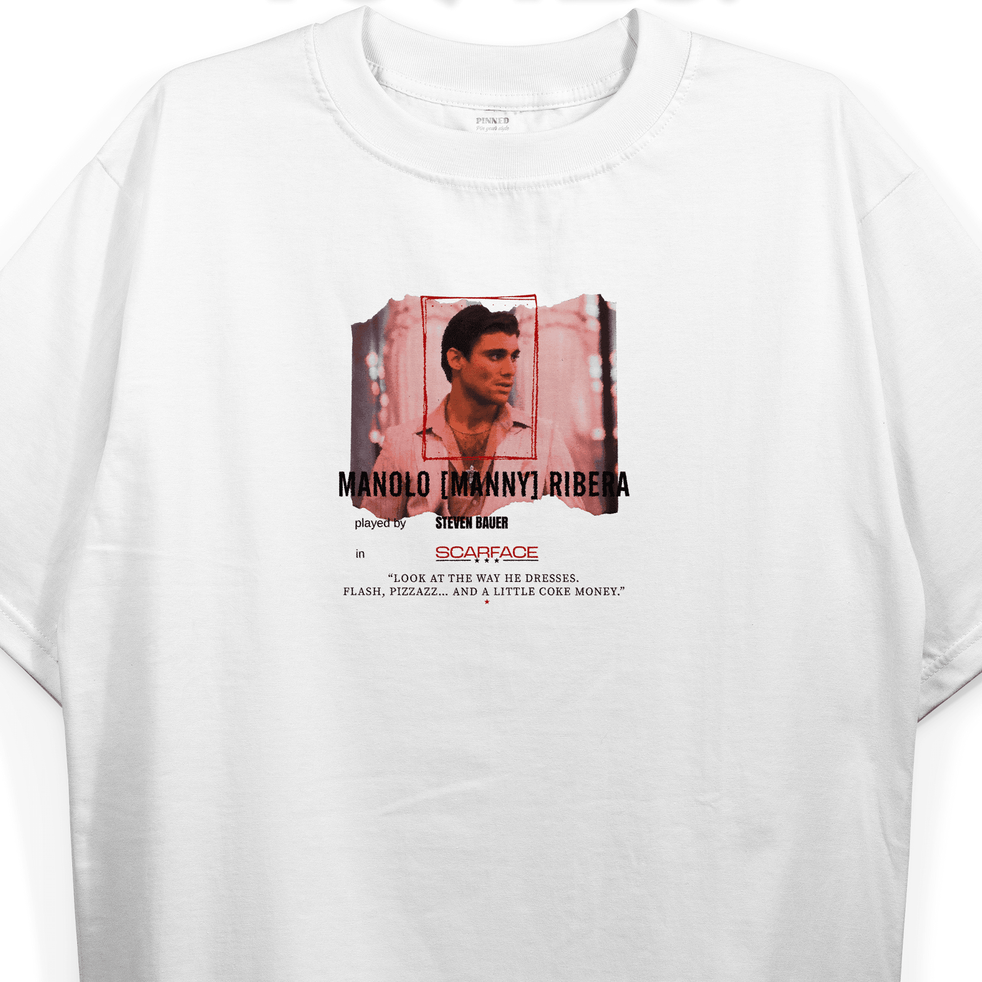 T2047 MANNY (SCARFACE) Baskılı Oversize Tshirt