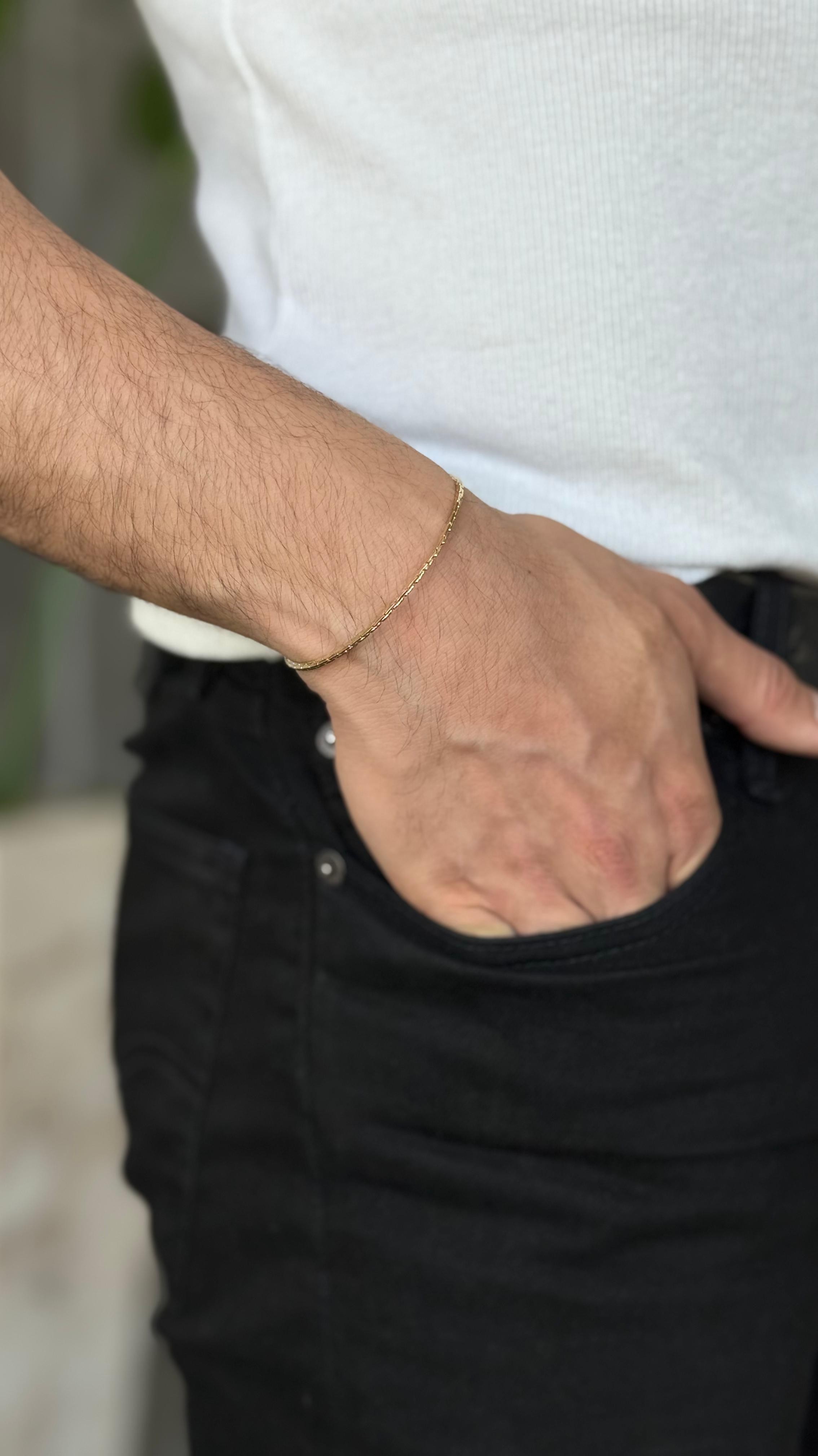 AK201 Gold Çelik Bileklik