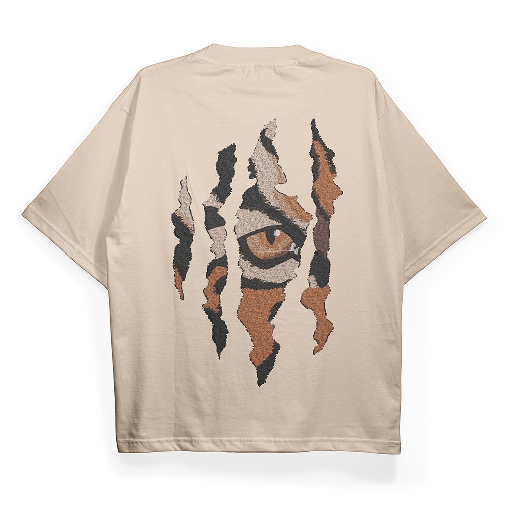 T2038 Tiger Baskılı Oversize Tshirt