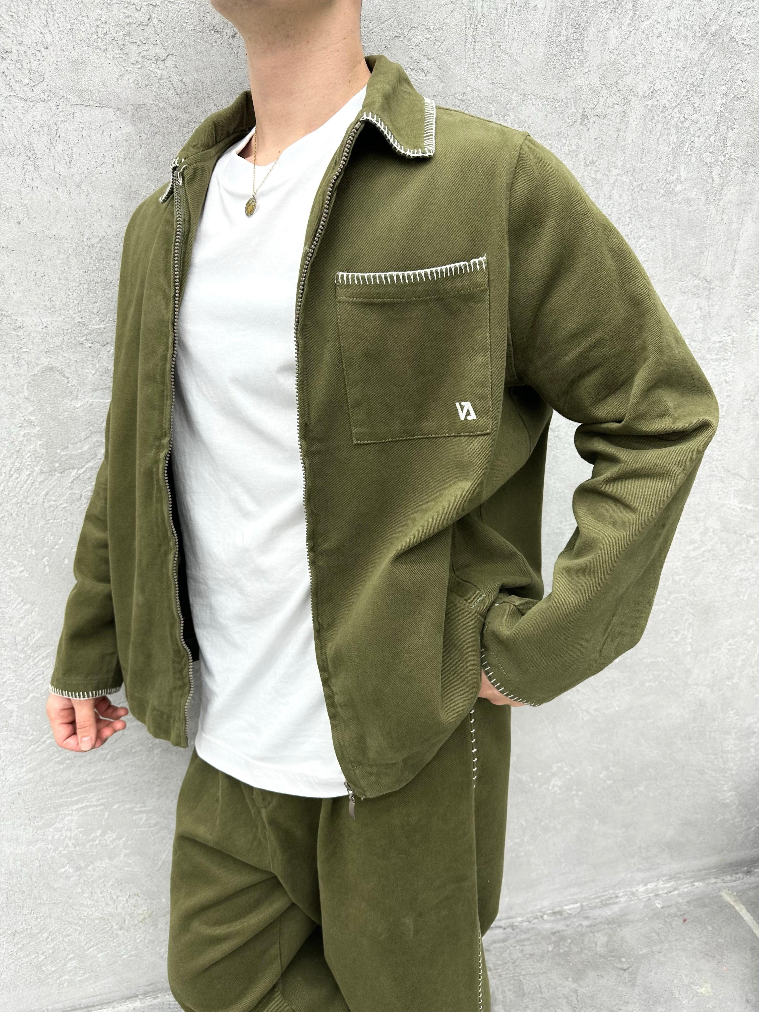 TK102 Oversize Gabardin Kumaş Takim Haki