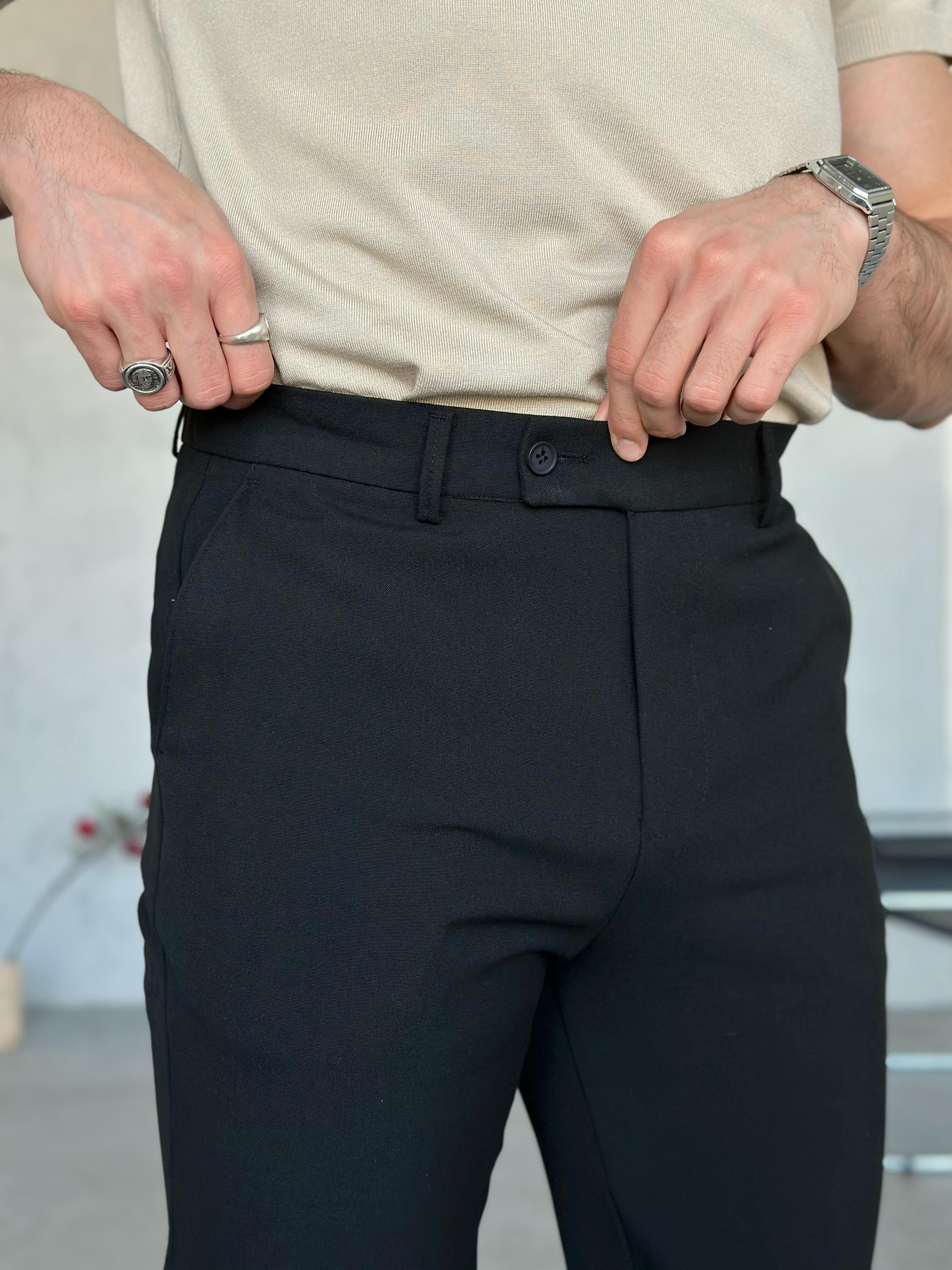 KM5061 Slim Kumaş Pantolon Siyah