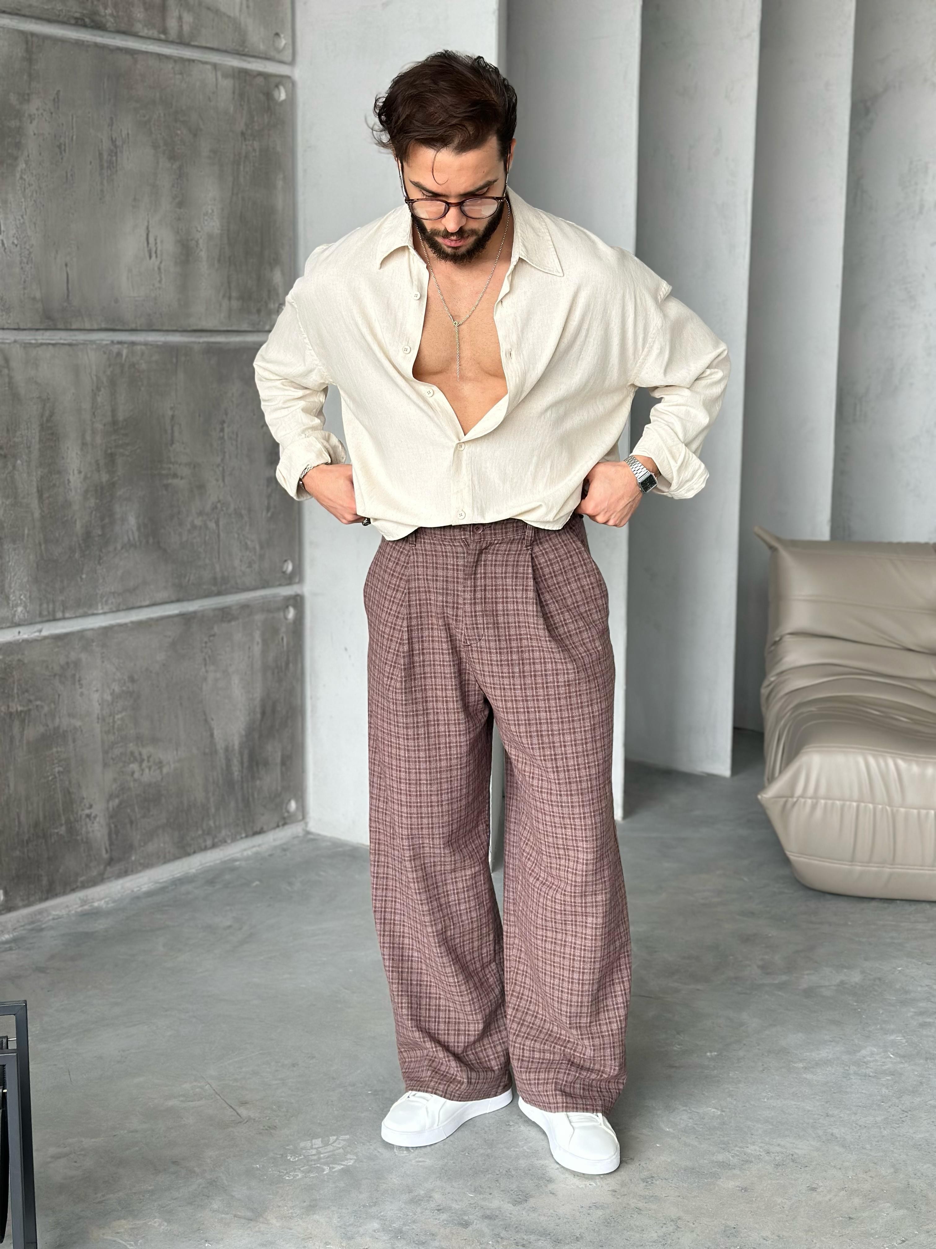 Gies Kumaş Oversize Keten Gömlek Bej