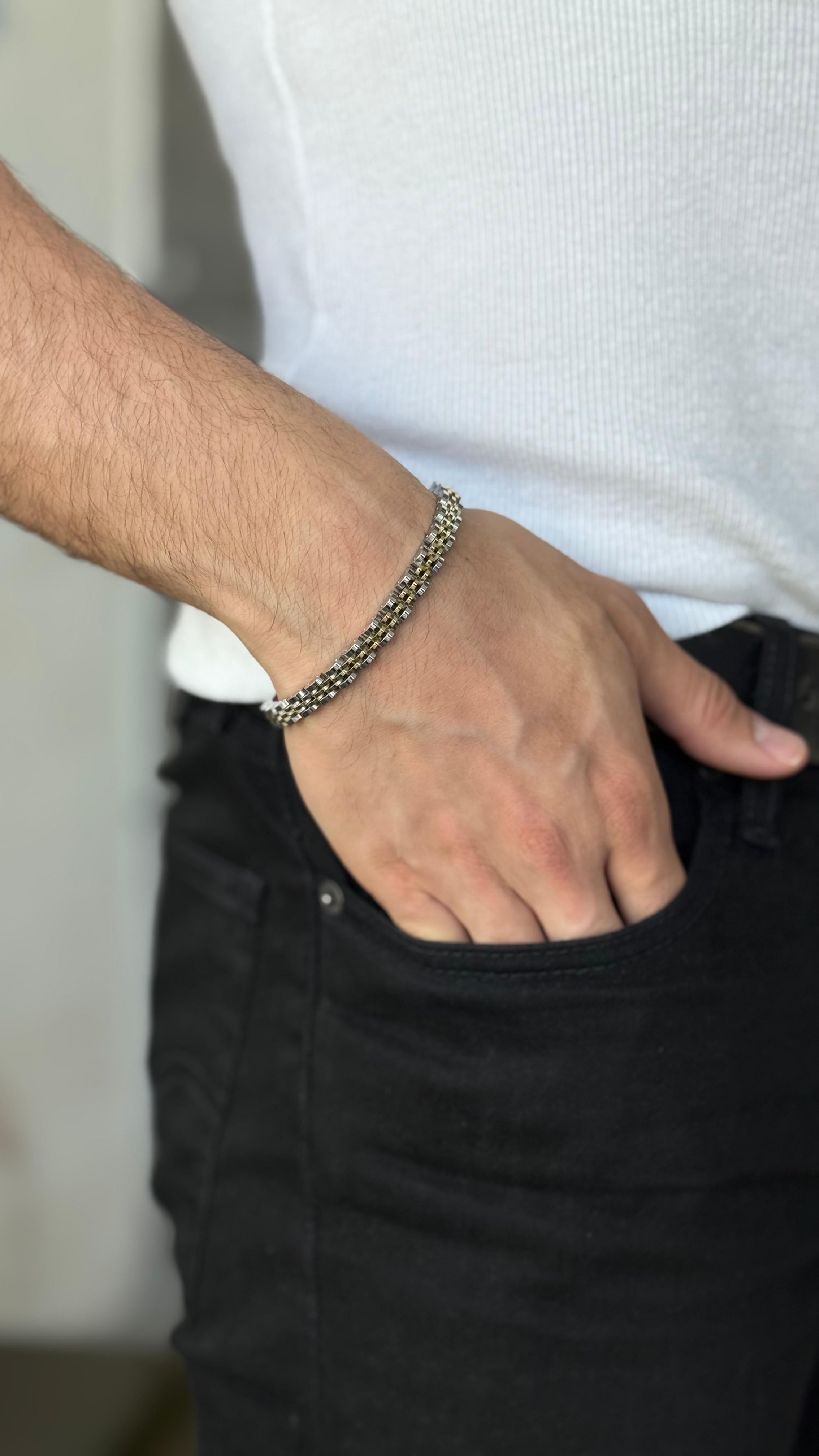 AK205 Gold Çelik Bileklik