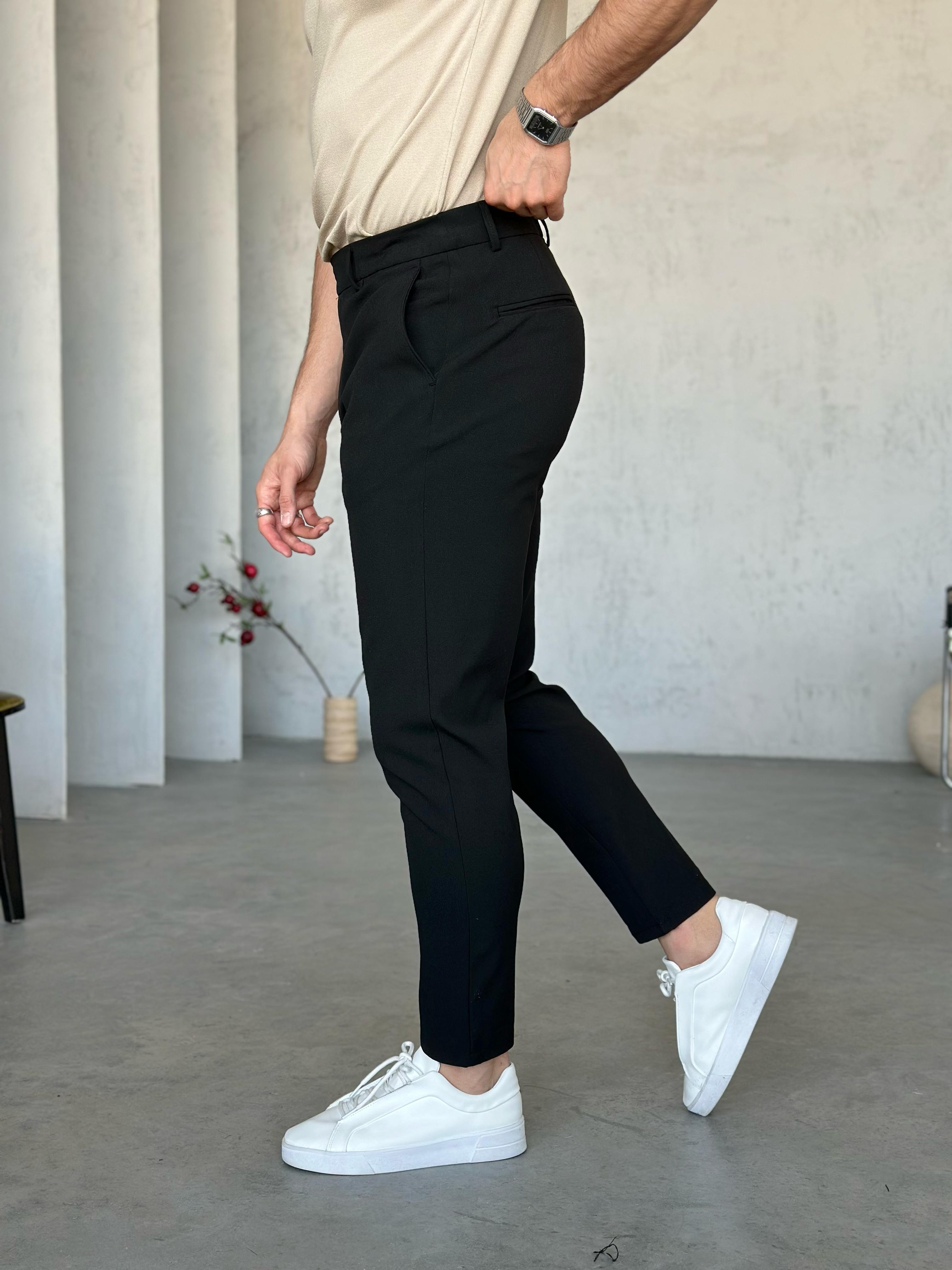 KM5061 Slim Kumaş Pantolon Siyah