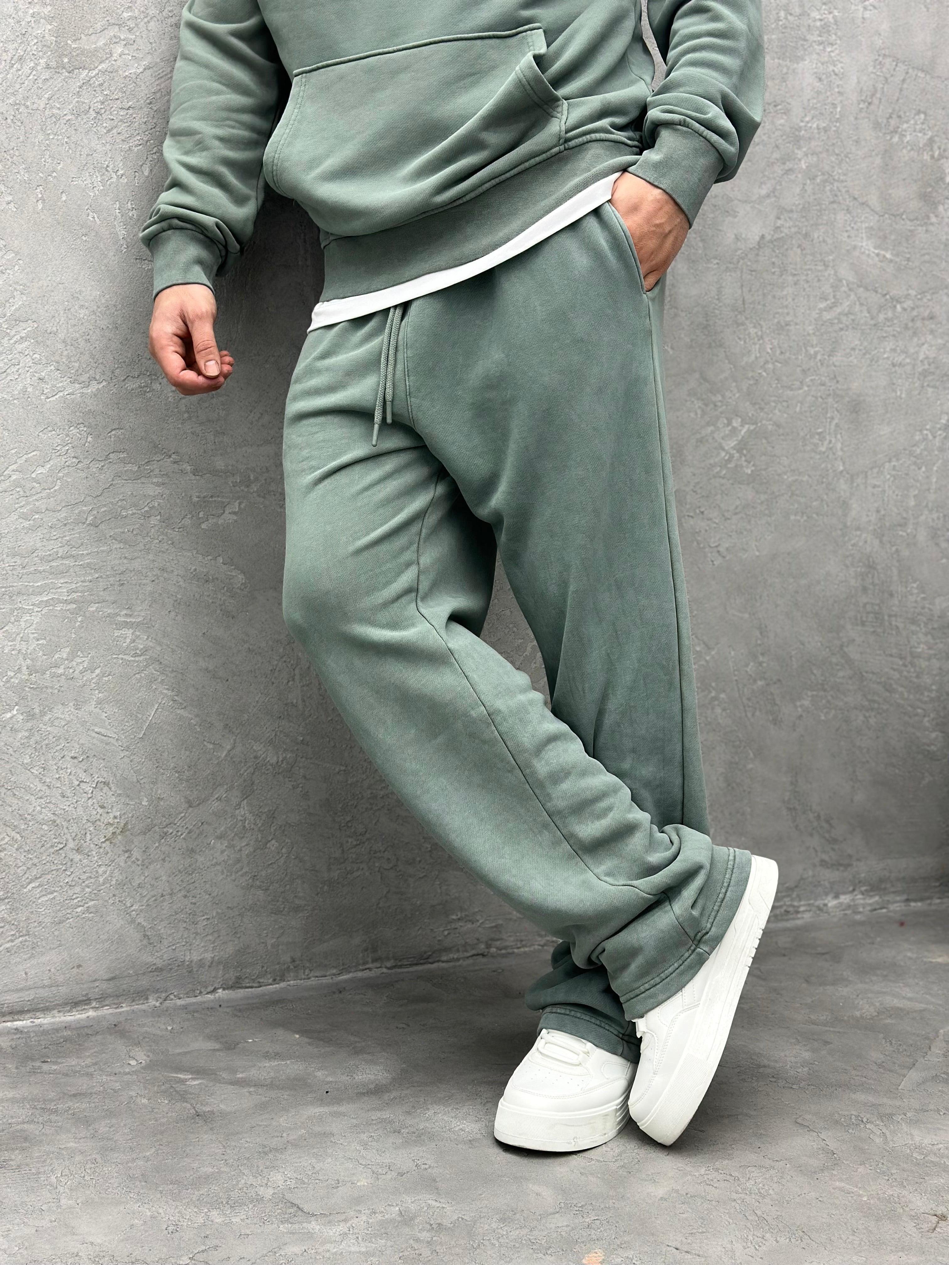 TK104 Yikamali Oversize Eşofman Takim Yeşil
