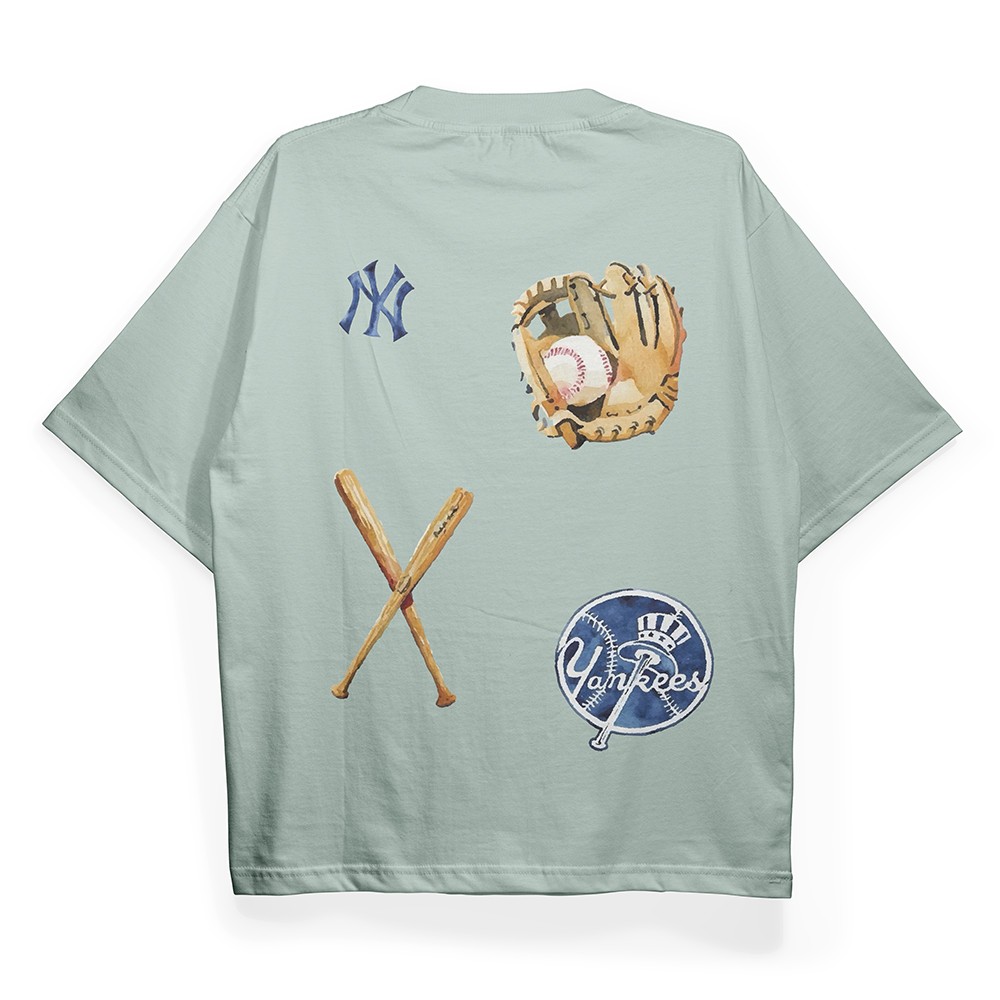 T2019 Ny Yankees Baskılı Oversize Tshirt