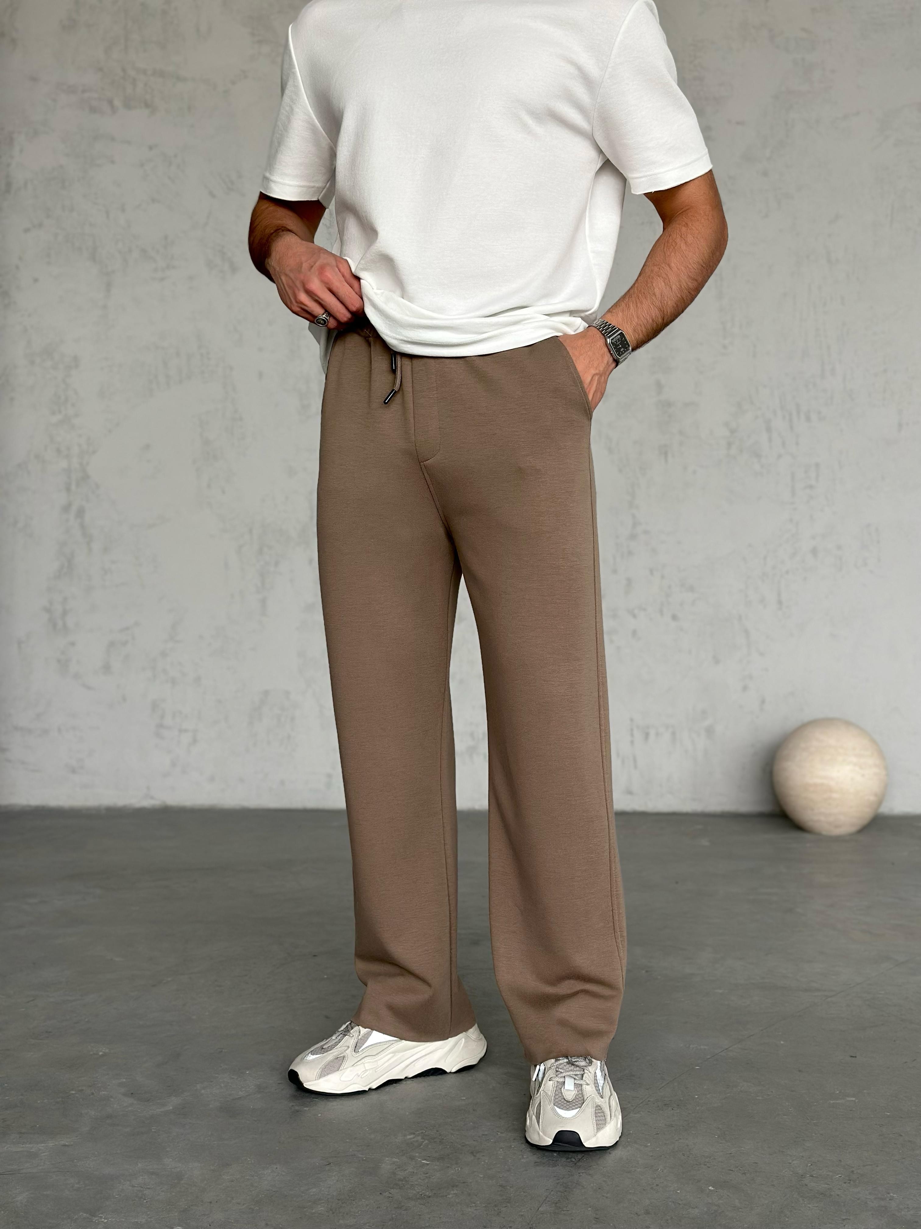 KM1920 Modal Kumaş Jogger Pantolon Kahve