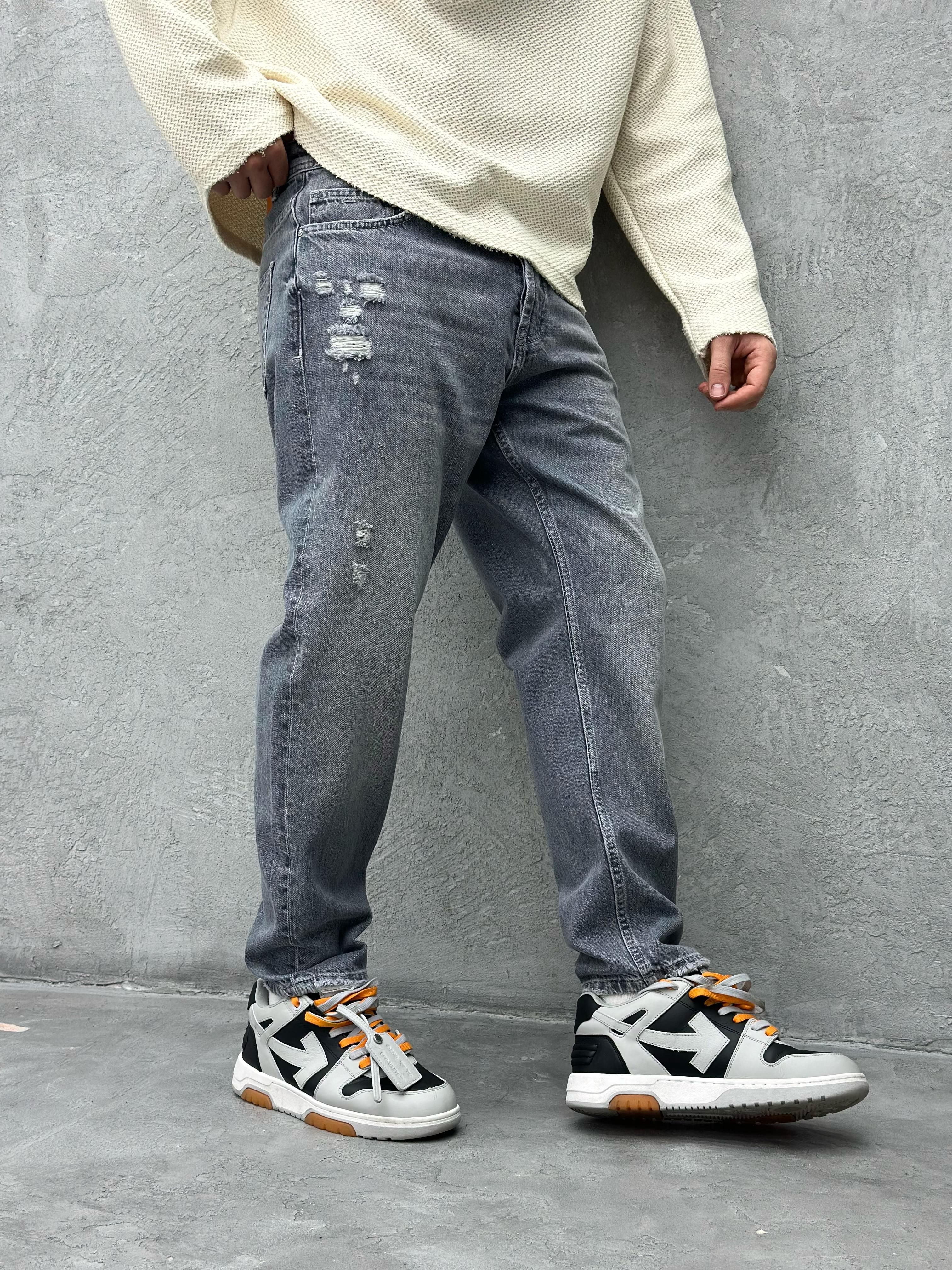 P509 YIRTIK DETAYLI BOYFRIEND PANTOLON