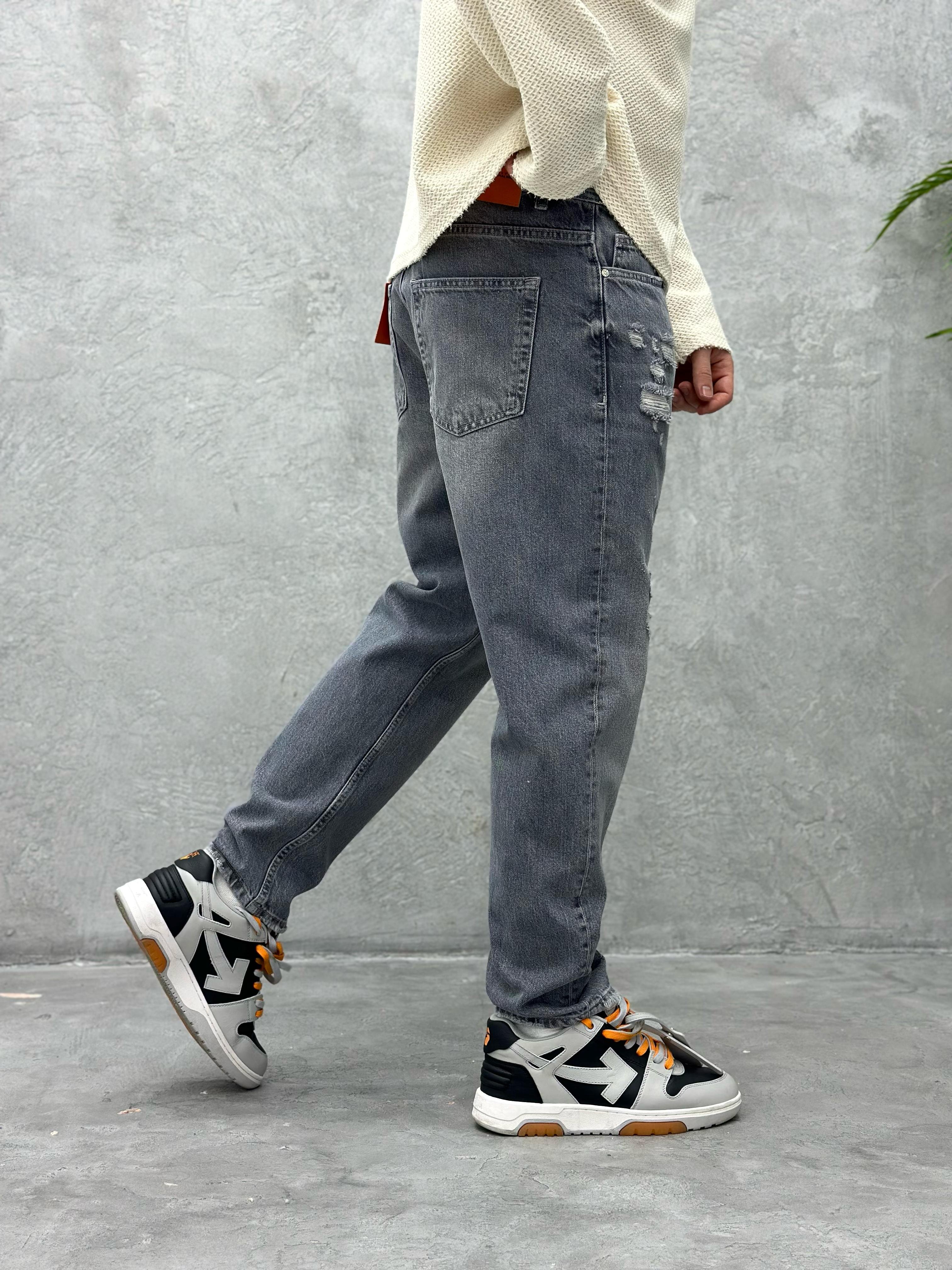 P509 YIRTIK DETAYLI BOYFRIEND PANTOLON