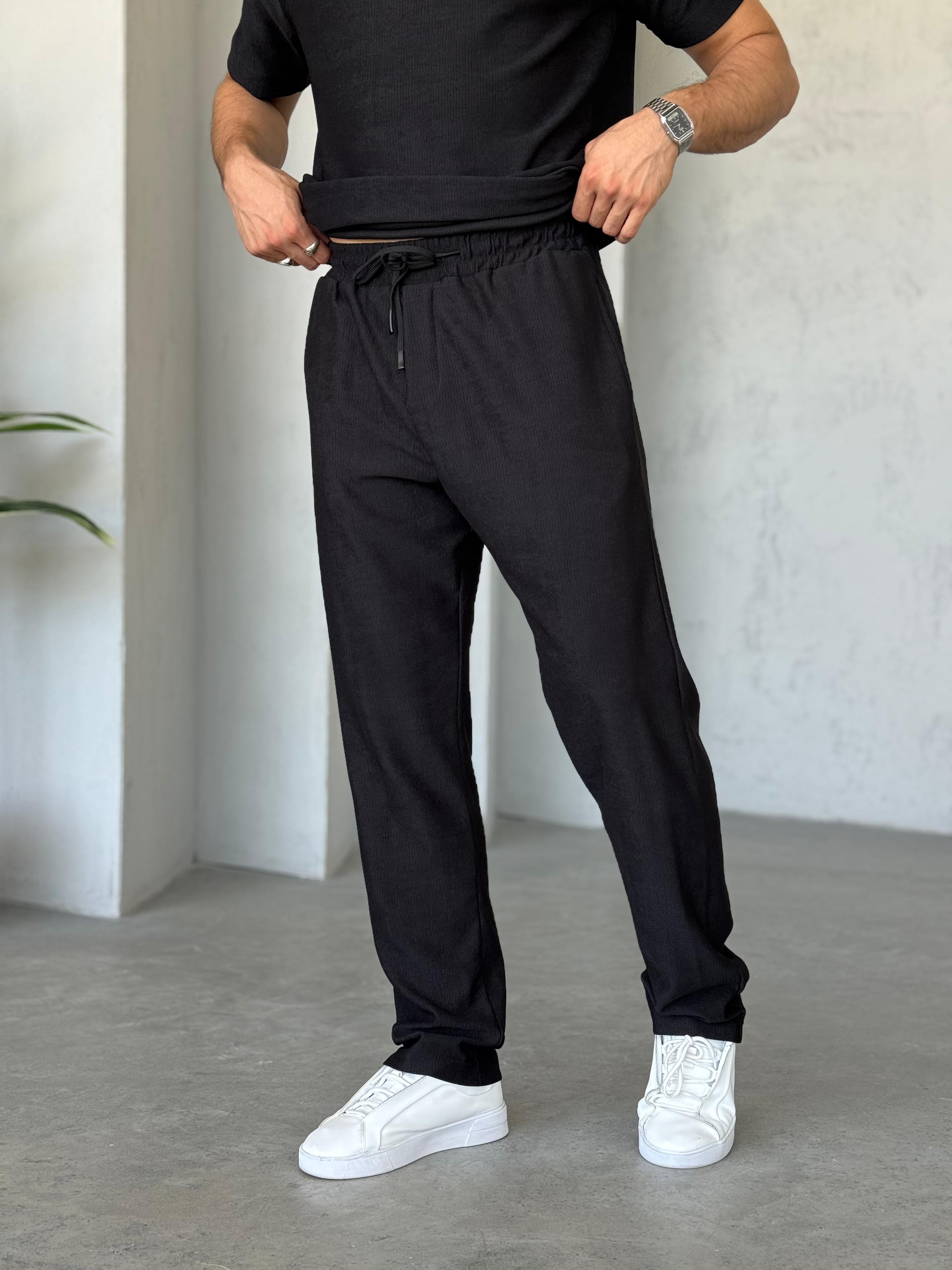 TK3378 Fitilli Ottoman Takım Siyah