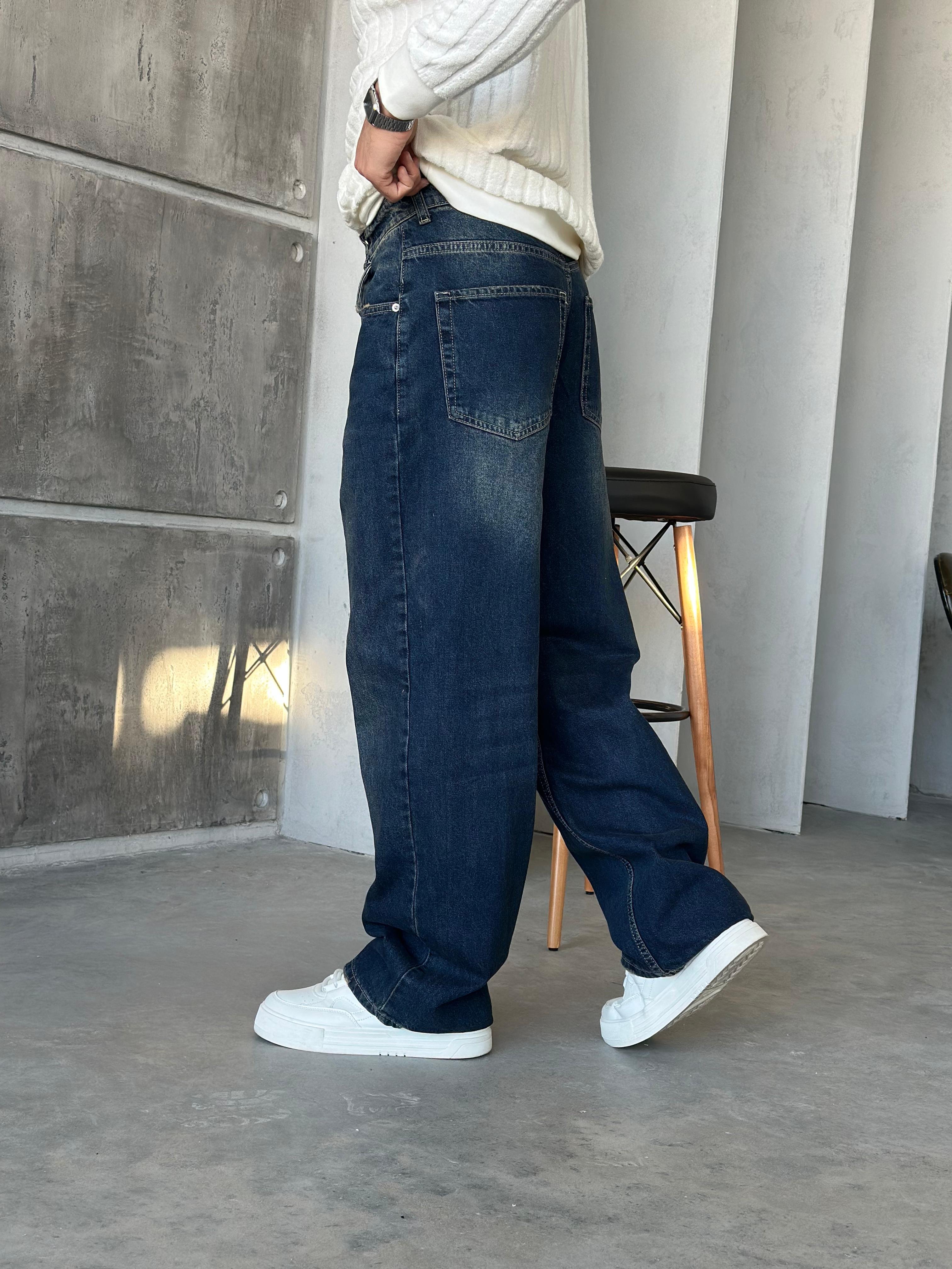 P416 Yıkamalı Ekstra Bol Baggy Pantolon - G