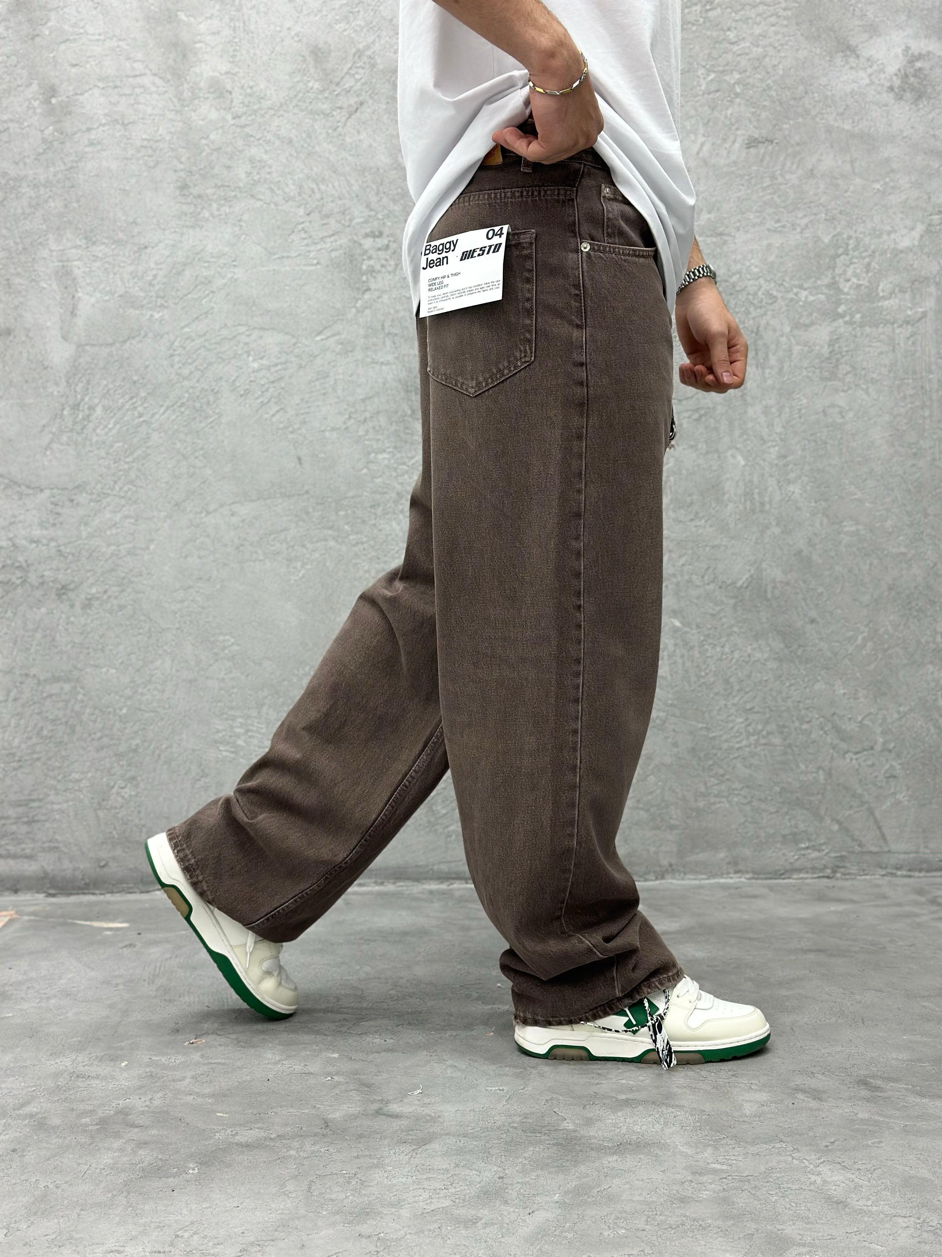 P505 İP KEMER YIKAMALI EKSTRA BOL BAGGY PANTOLON