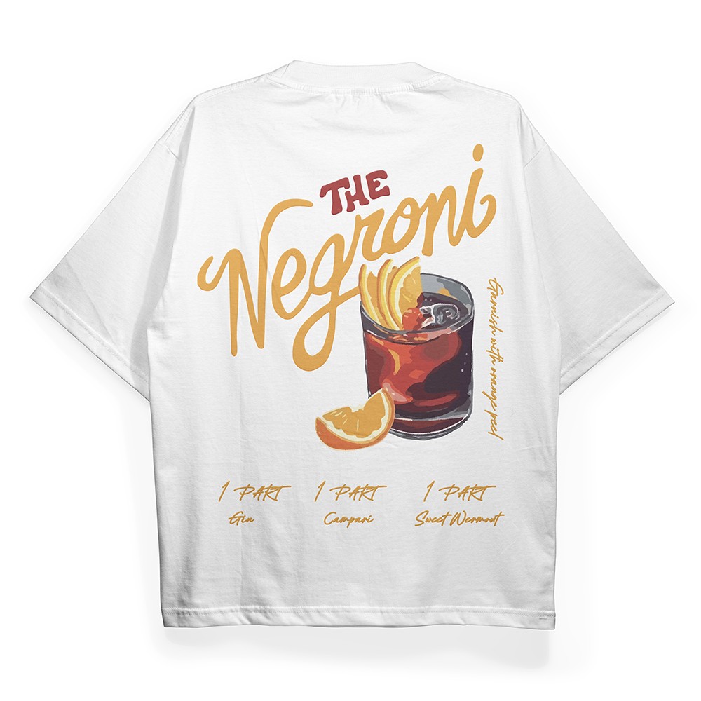 T2036 Negroni Baskılı Oversize Tshirt