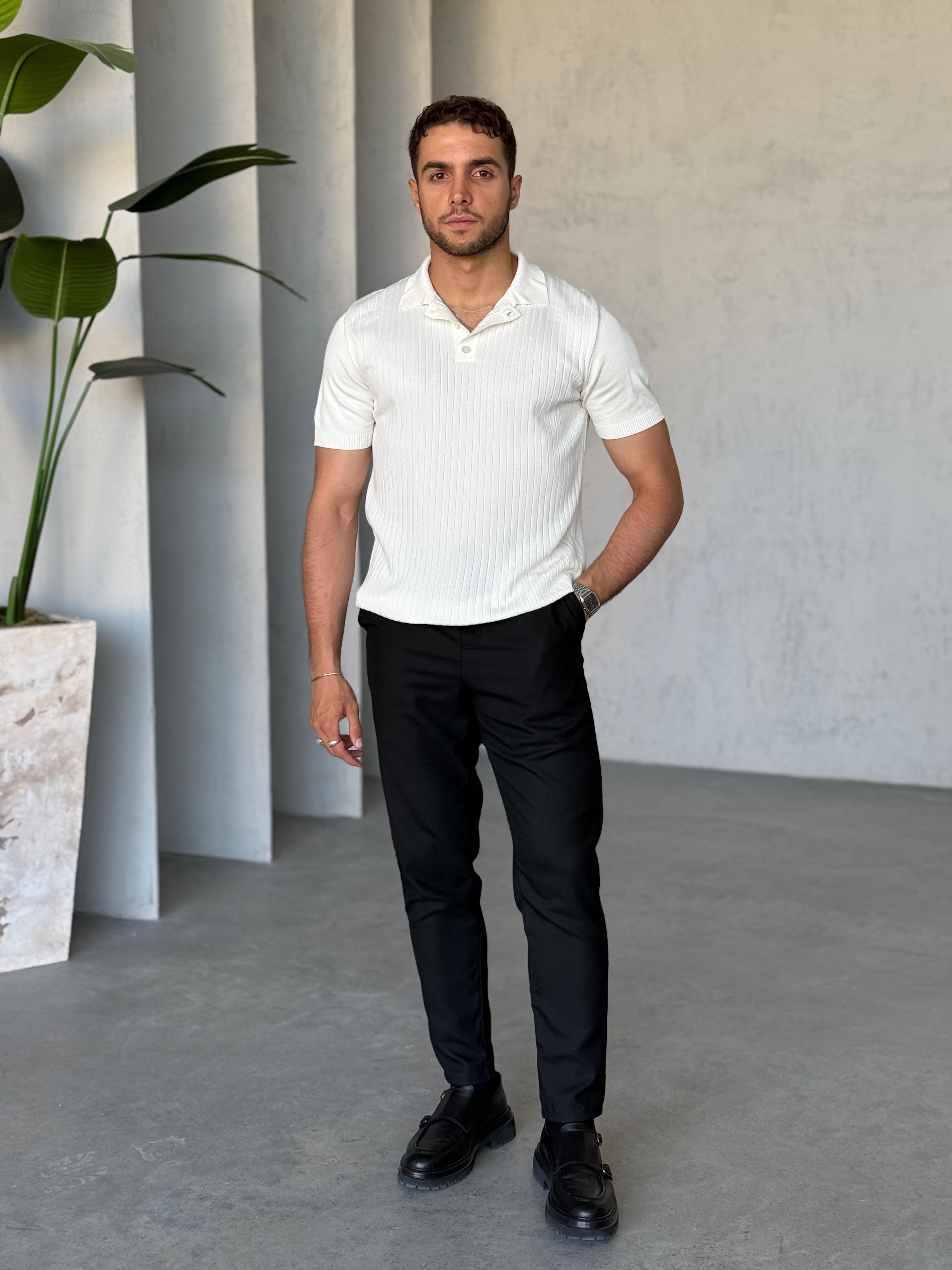 TR903 Polo Yaka Triko Beyaz