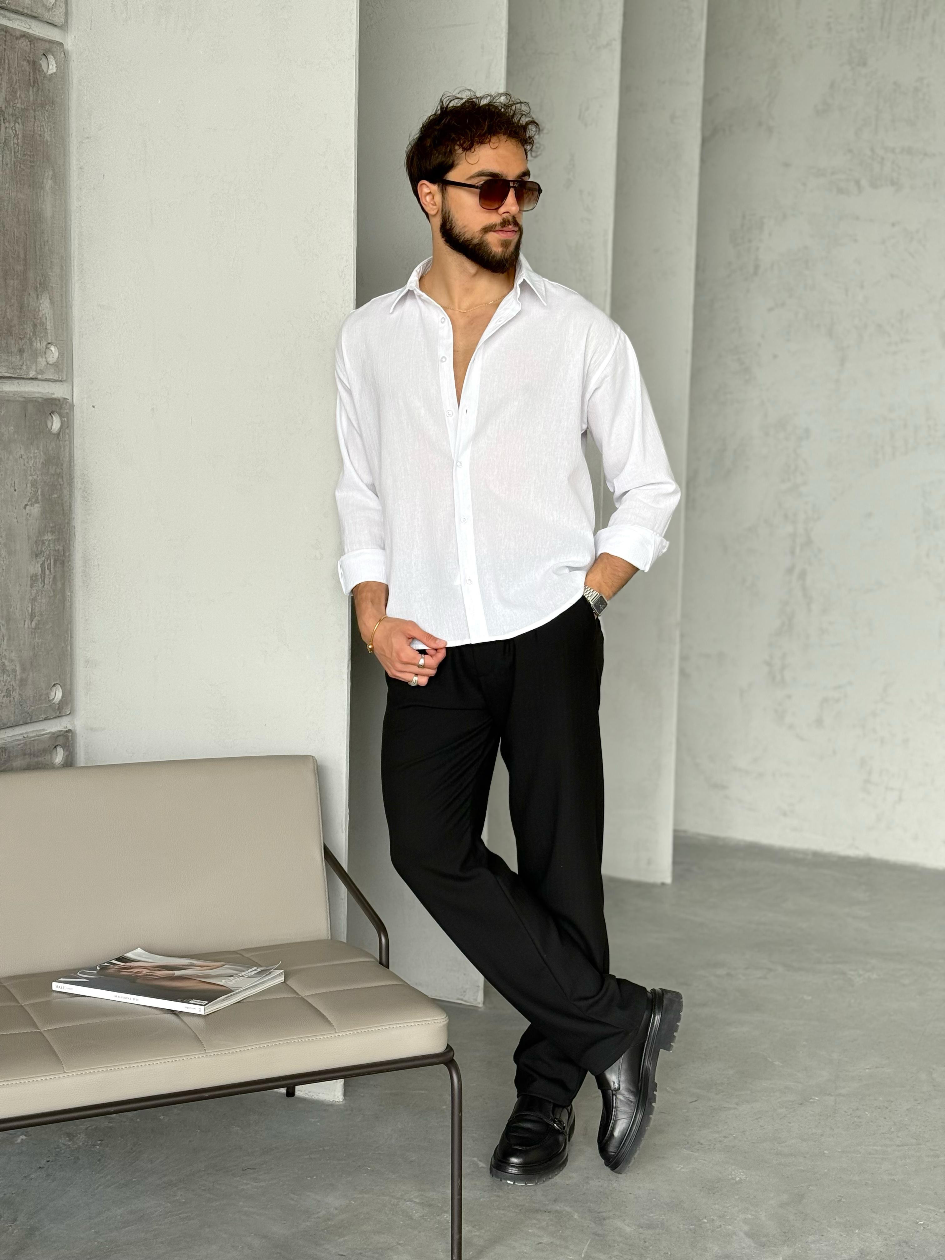 GM1444 Kırinkıl Gömlek Beyaz V.