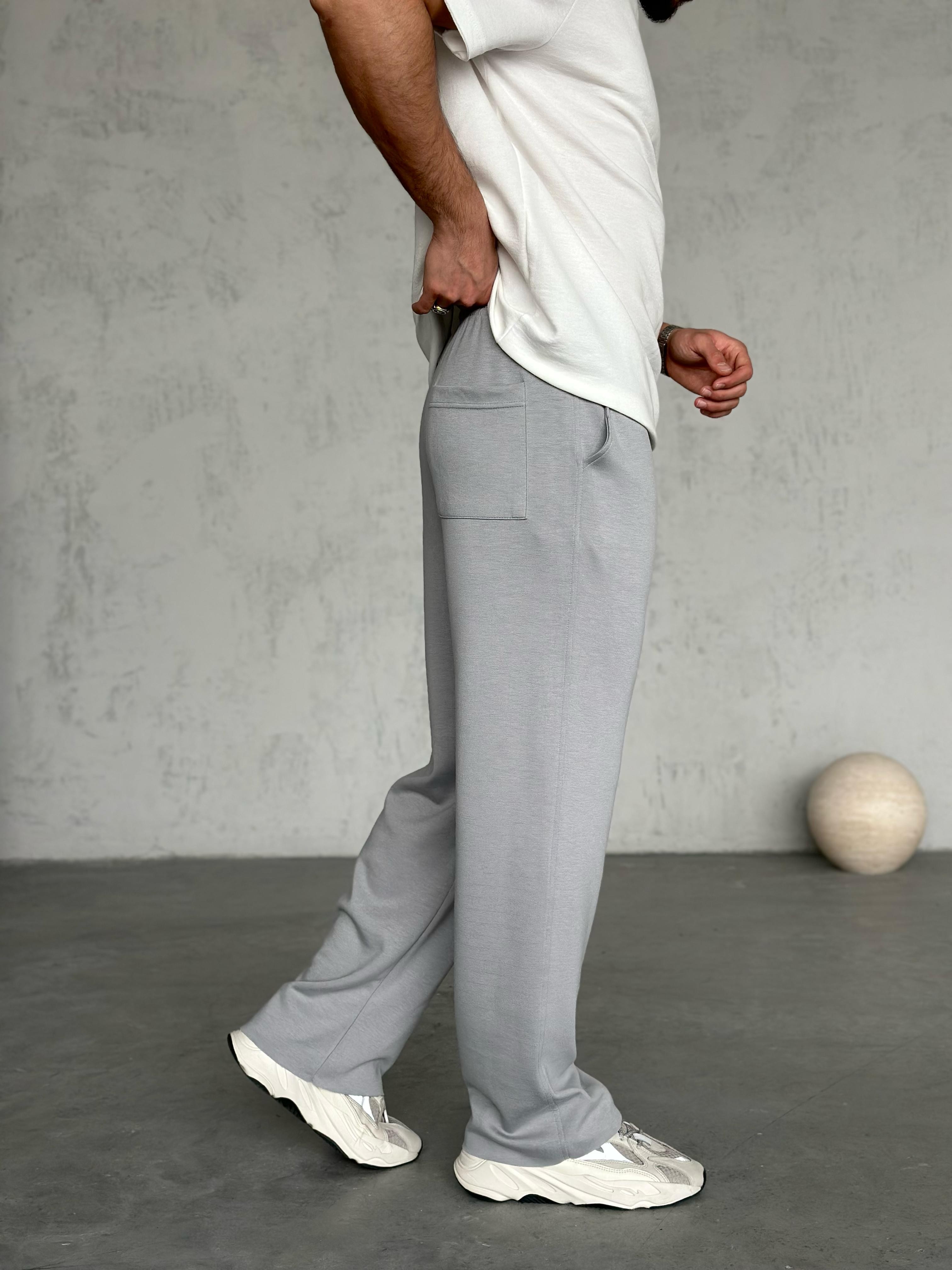 KM1924 Modal Kumaş Jogger Pantolon Gri