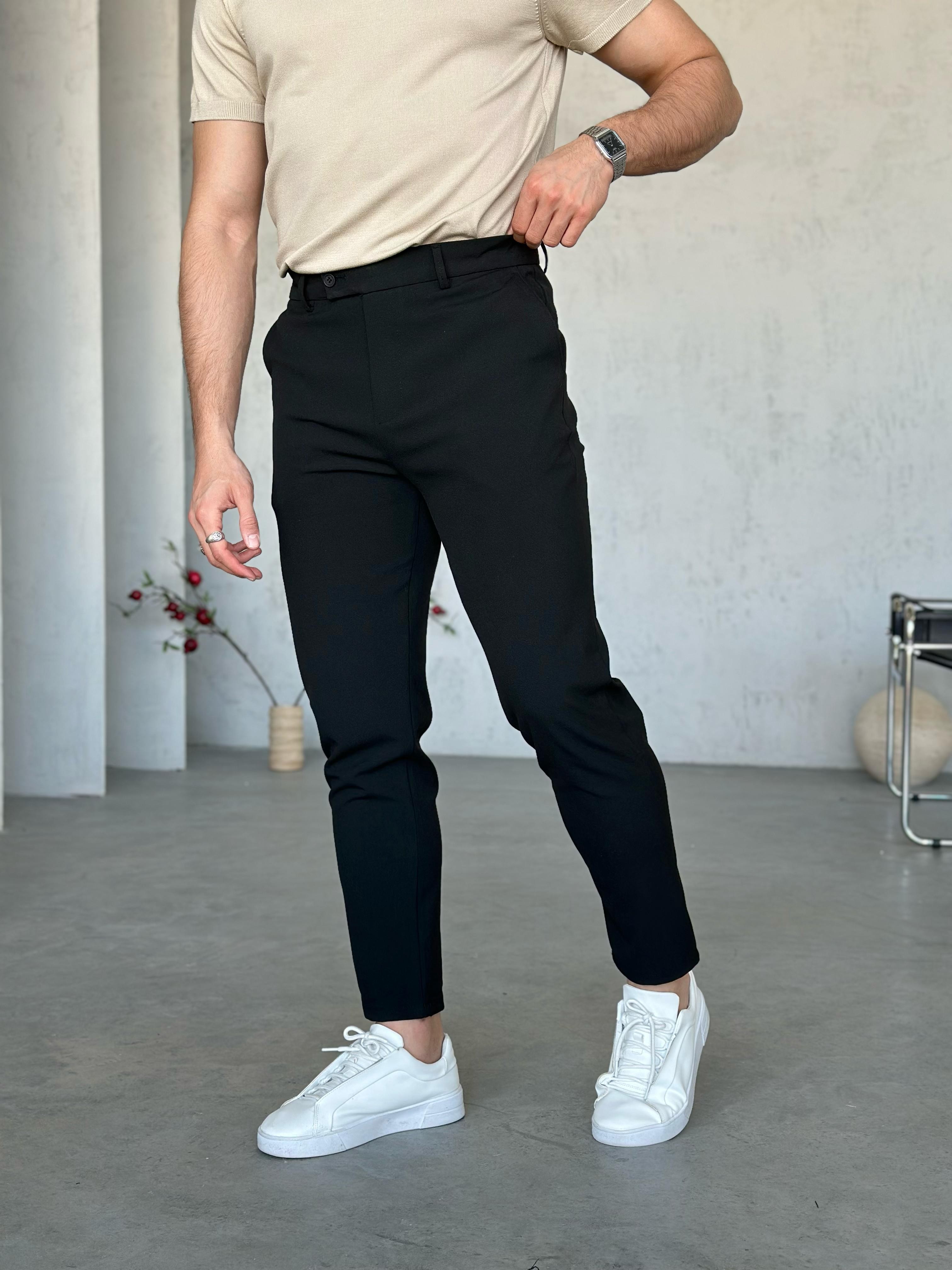 KM5061 Slim Kumaş Pantolon Siyah
