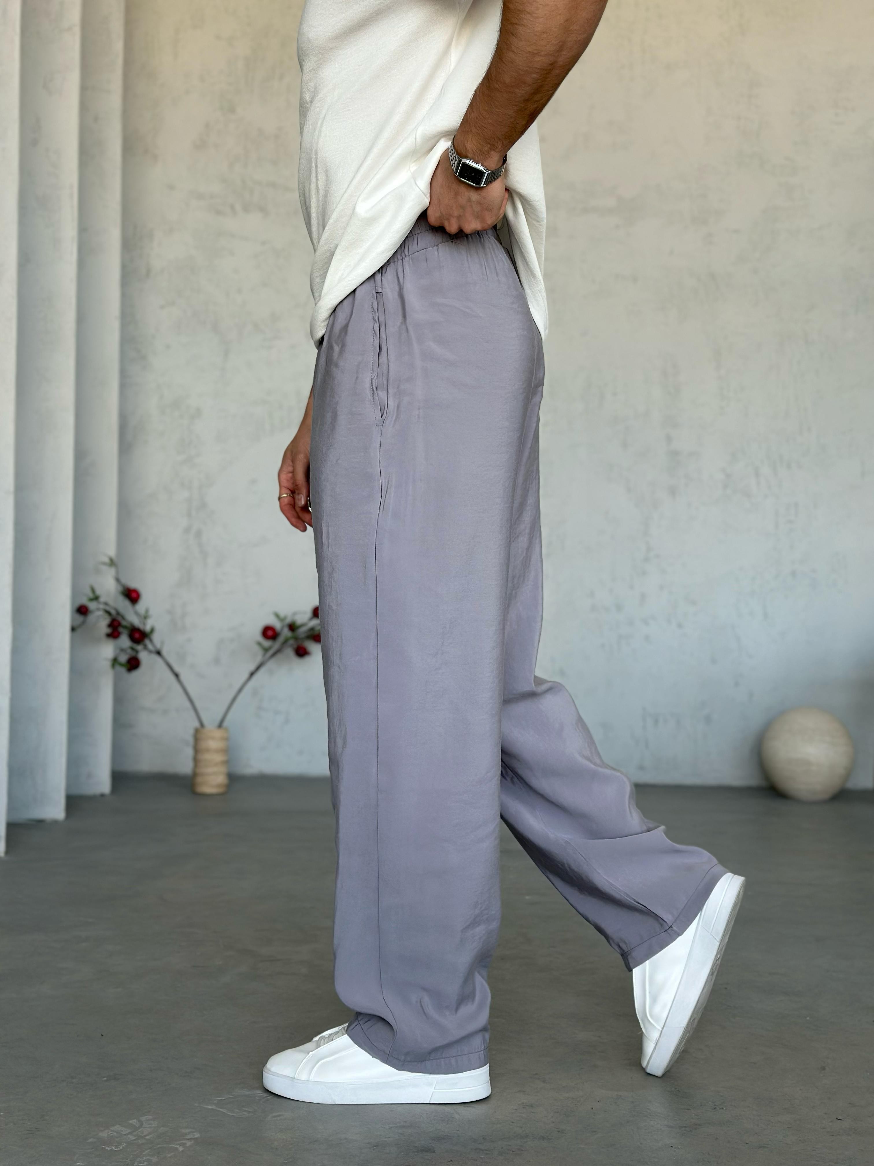 KM0101 Tensel Kumaş Baggy Pantolon Gri