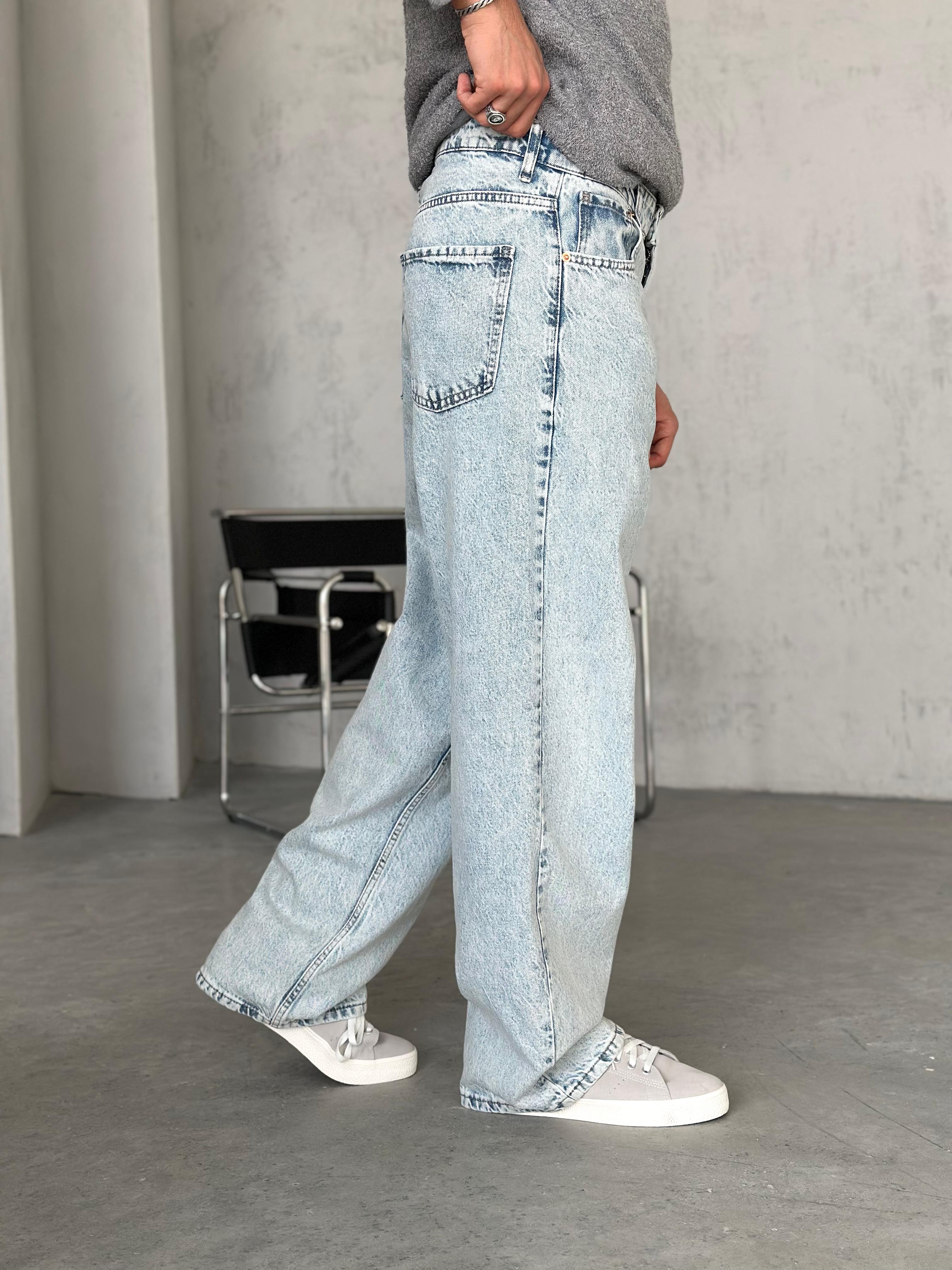 P532 Açık Kar Yıkama Baggy Pantolon - W