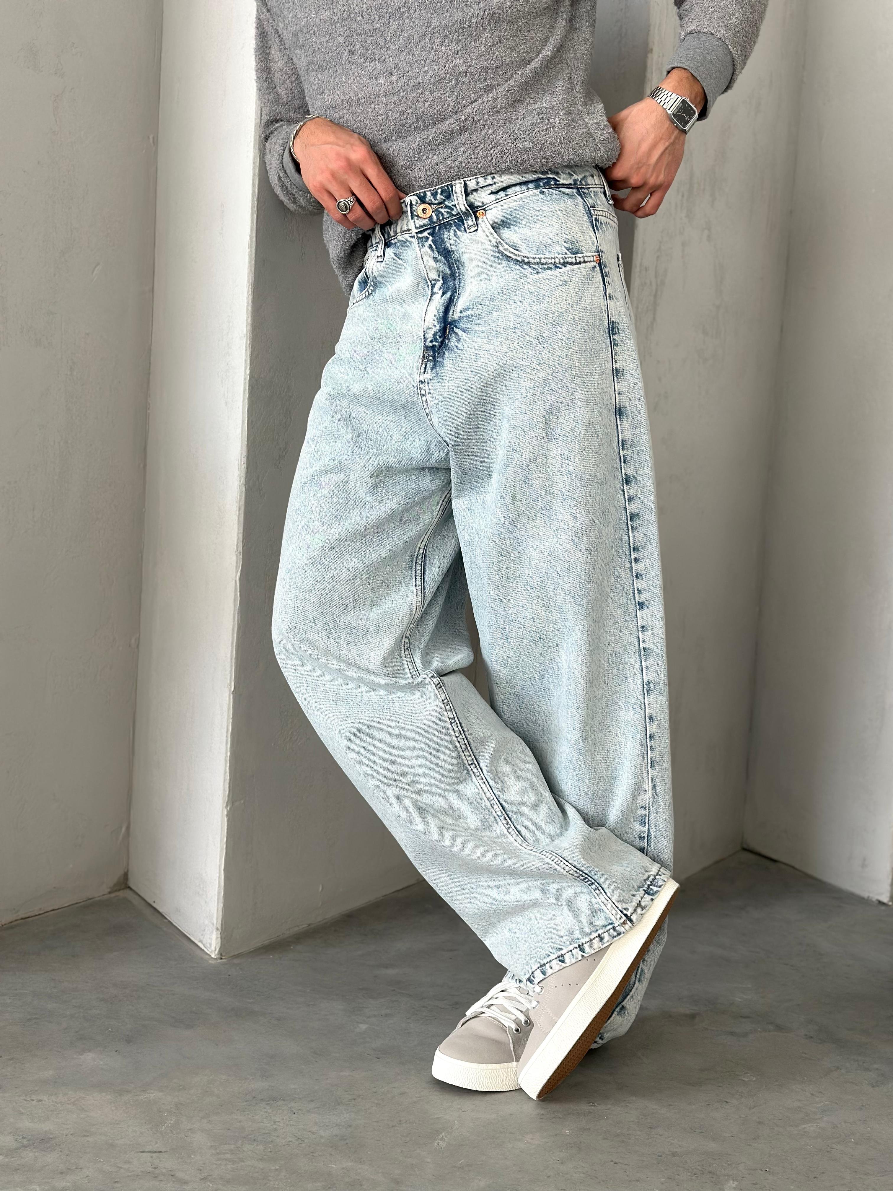 P532 Açık Kar Yıkama Baggy Pantolon - W