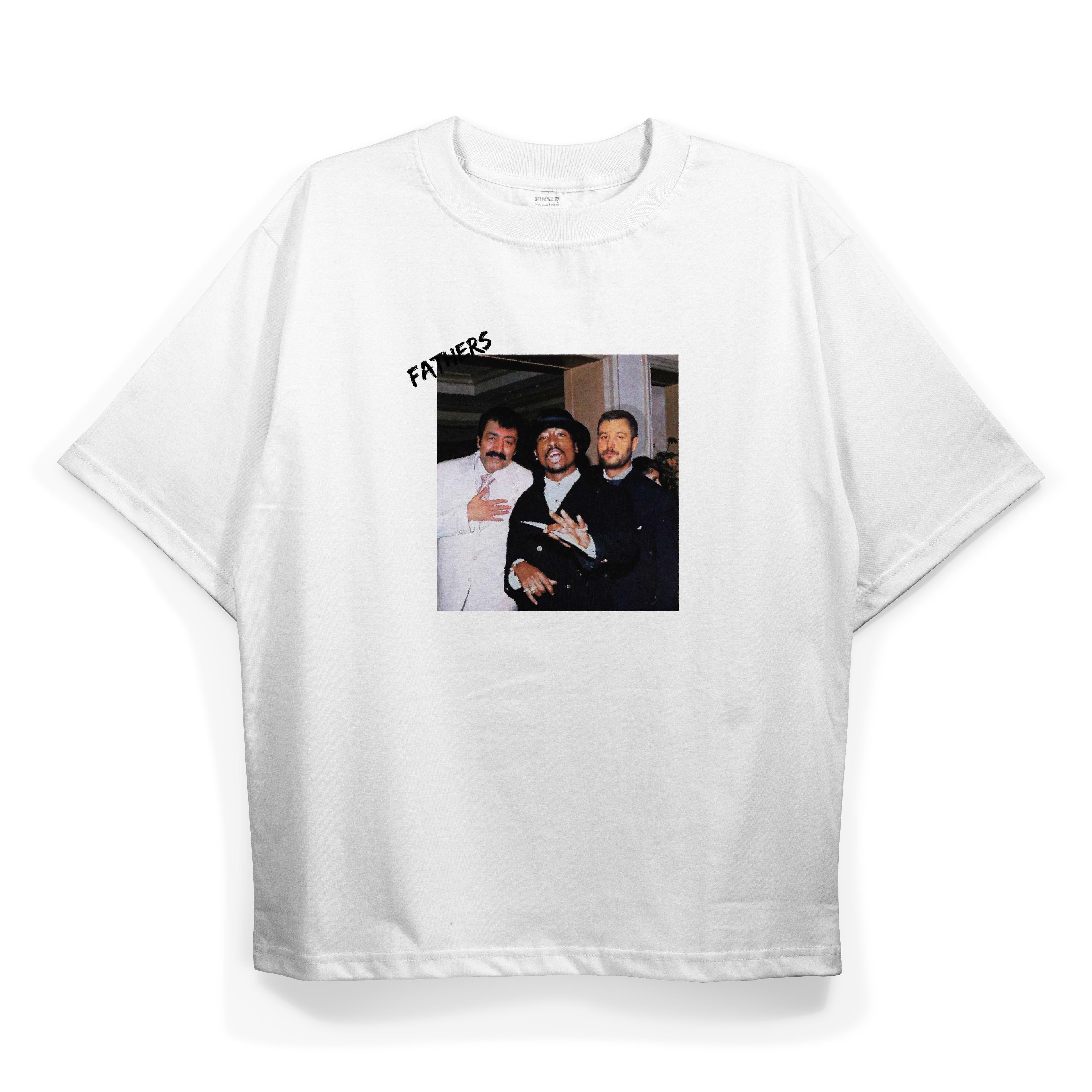 T2024 Fathers Baskılı Oversize Tshirt