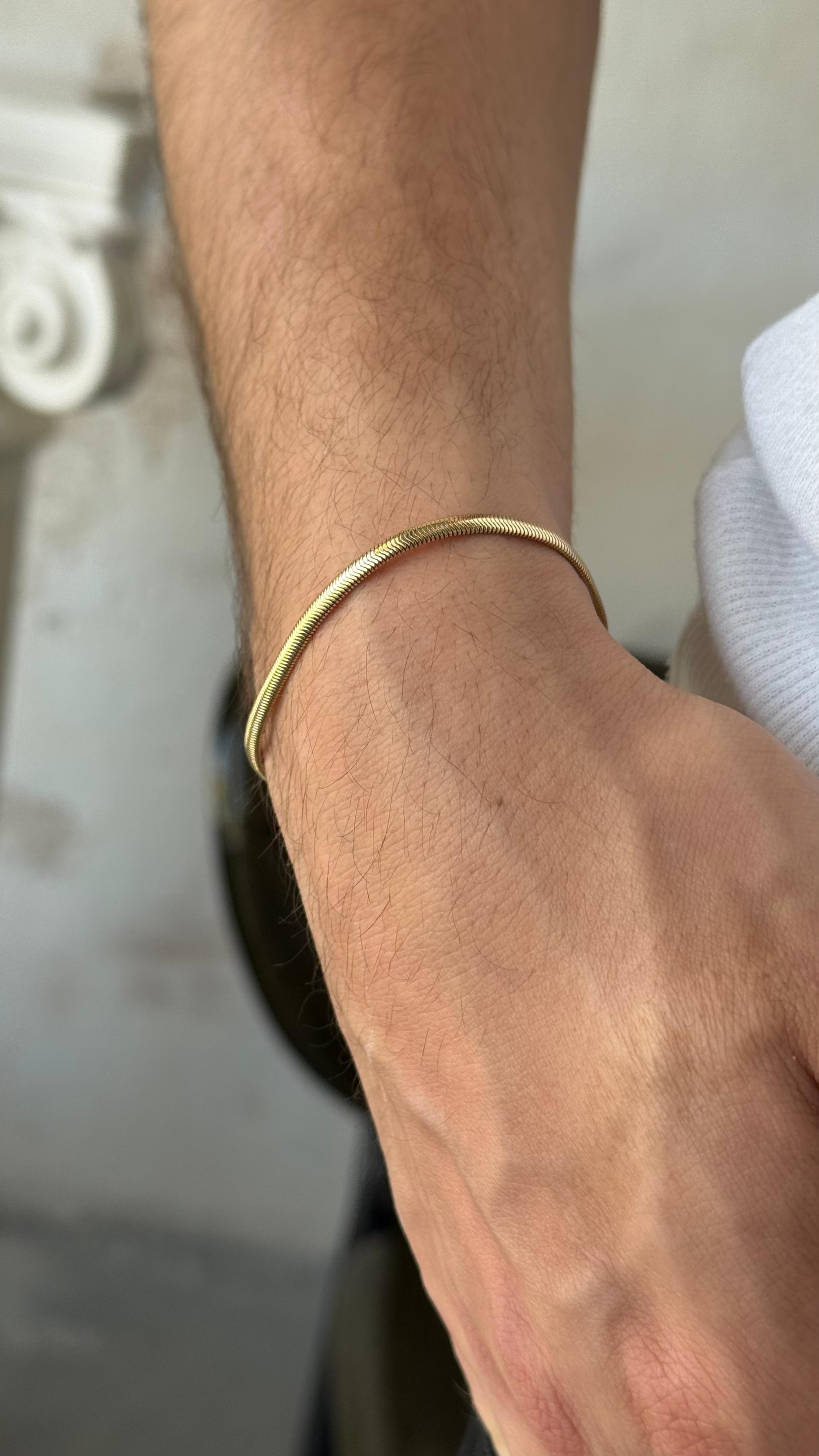AK203 Gold Çelik Bileklik