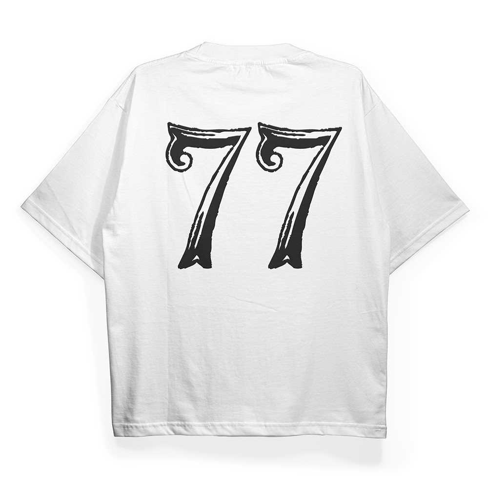T2032 77 Baskılı Oversize Tshirt