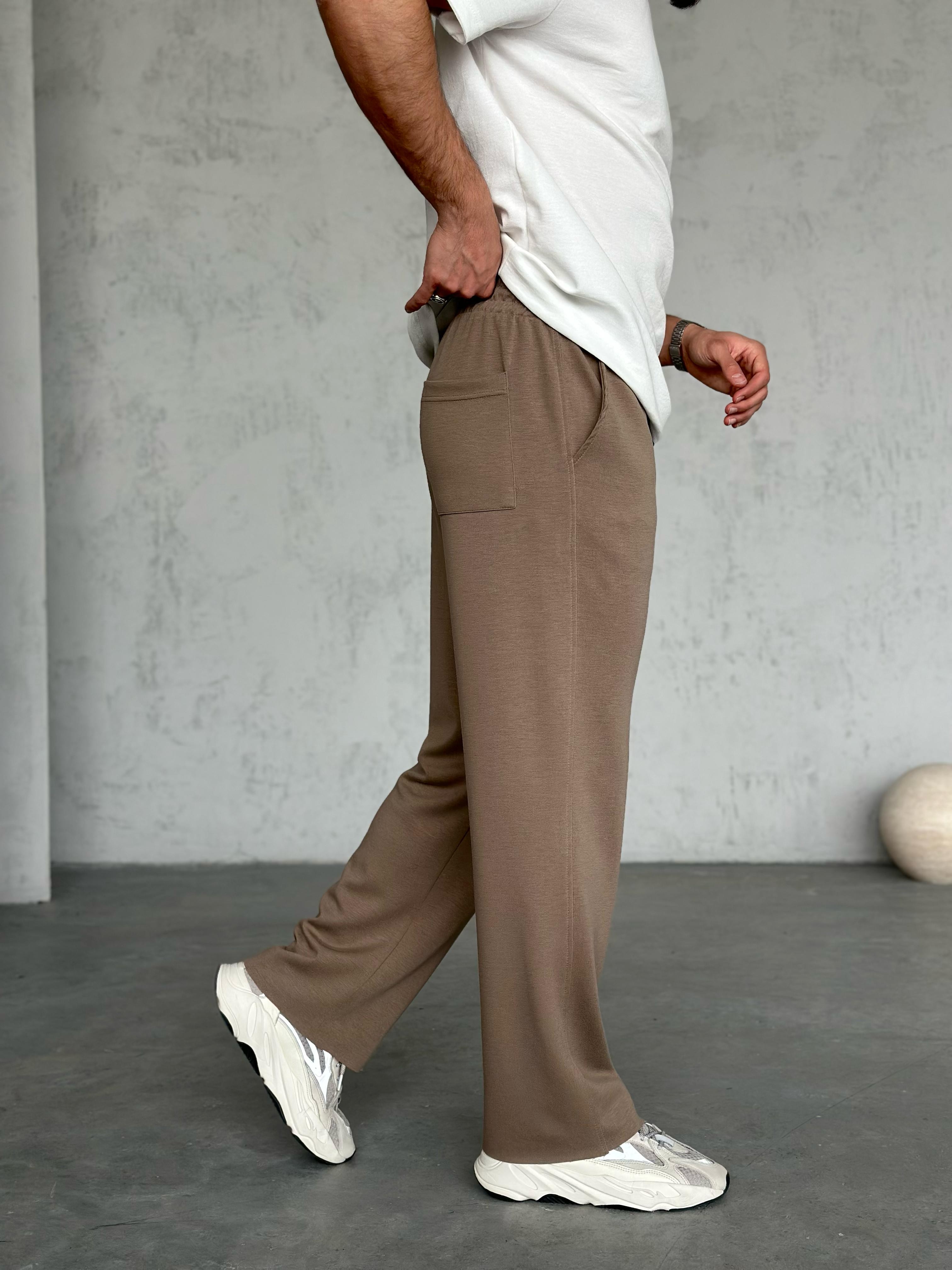 KM1920 Modal Kumaş Jogger Pantolon Kahve