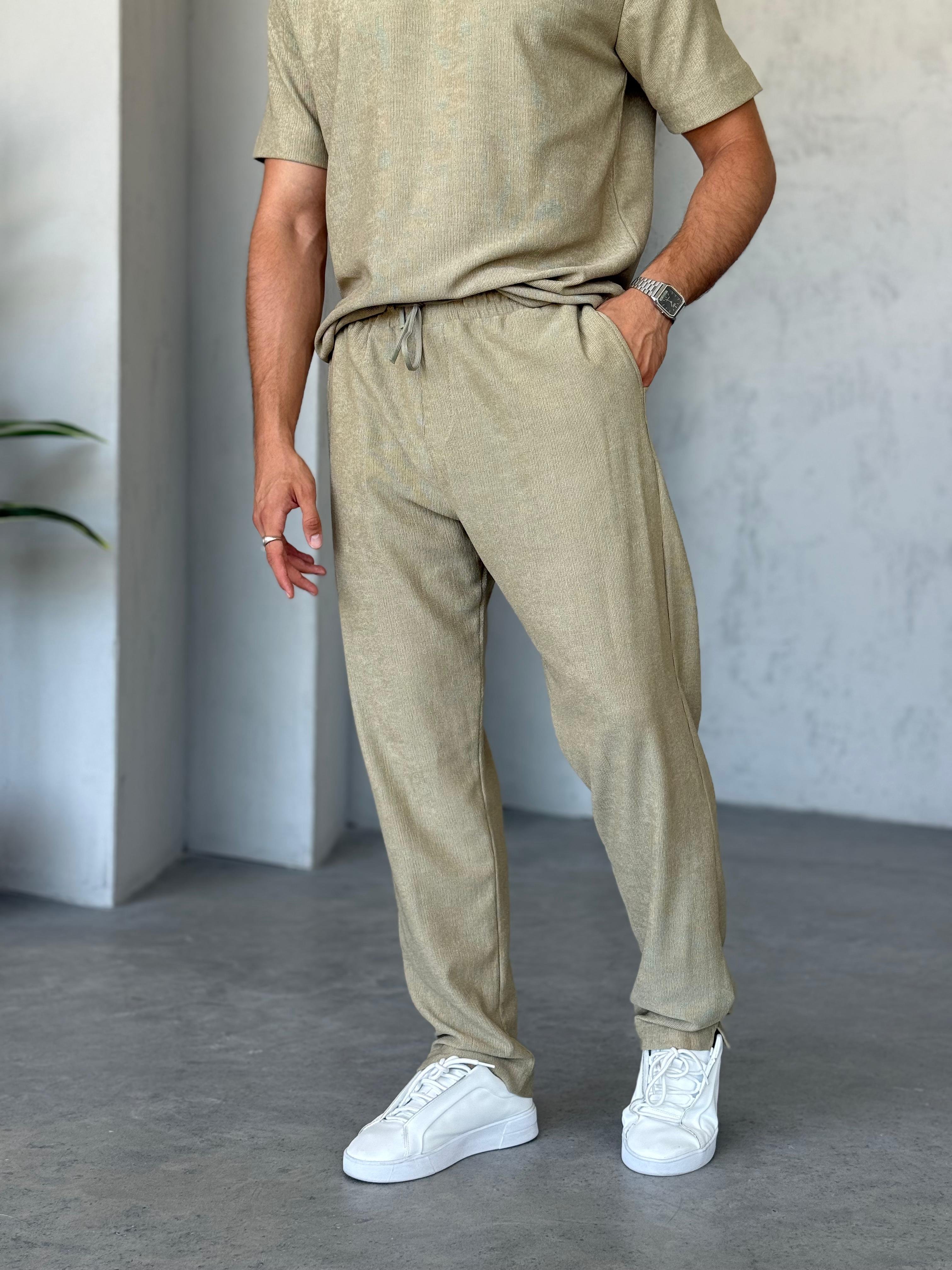 TK3379 Fitilli Ottoman Takım Bej