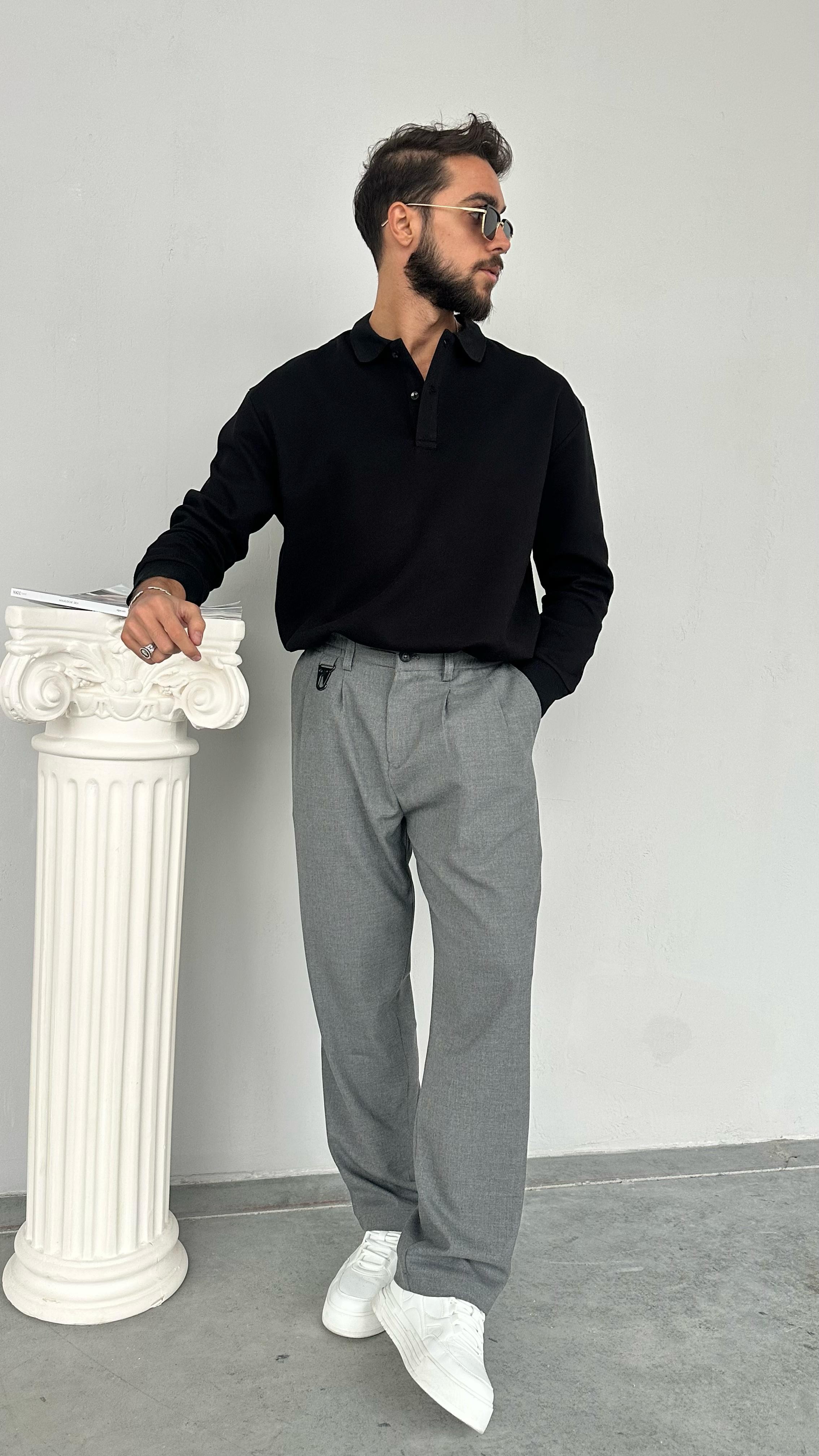 TR1004 BASIC POLO YAKA SİYAH