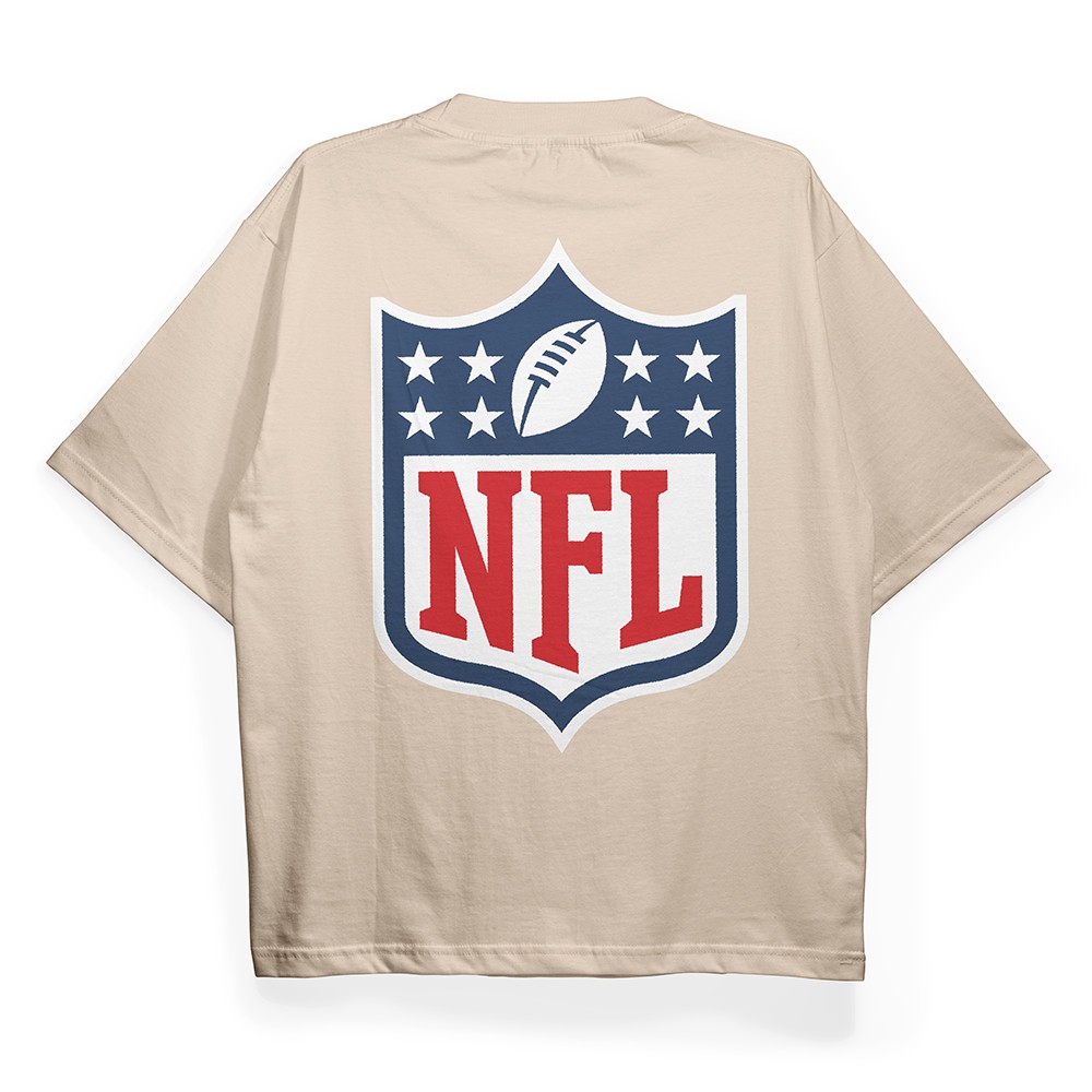 T2042 NFL Baskılı Oversize Tshirt