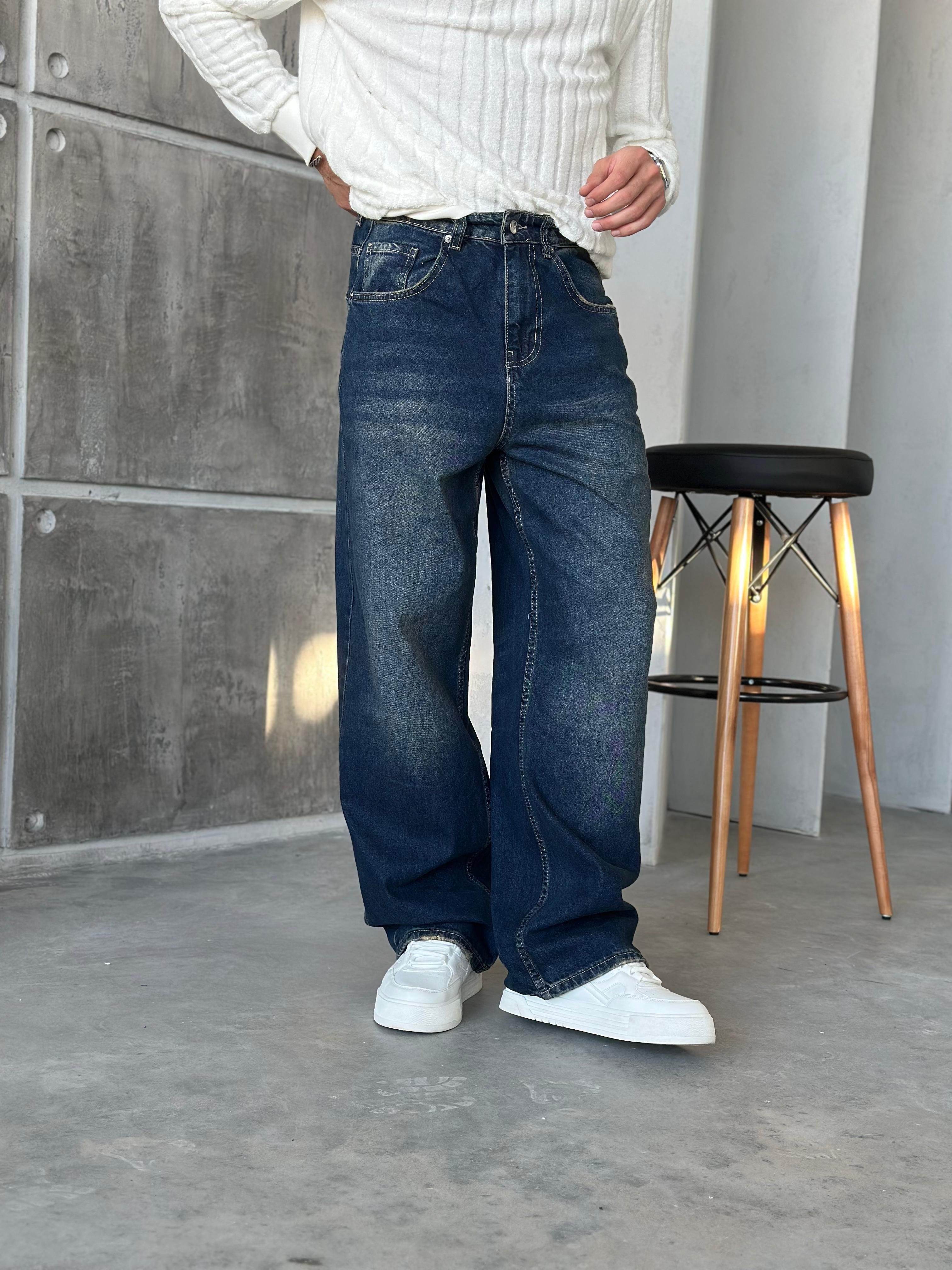 P416 Yıkamalı Ekstra Bol Baggy Pantolon - G