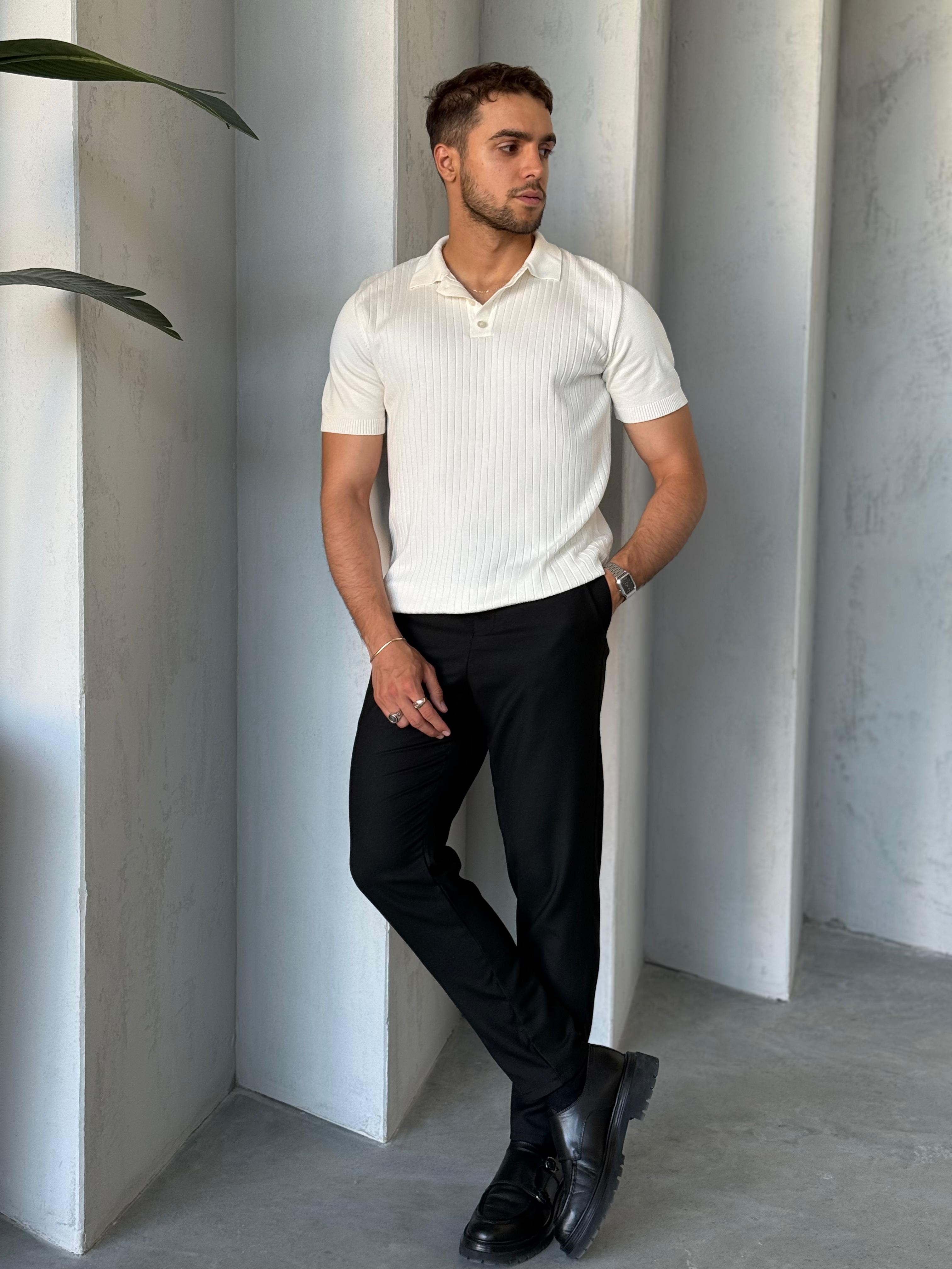 TR903 Polo Yaka Triko Beyaz