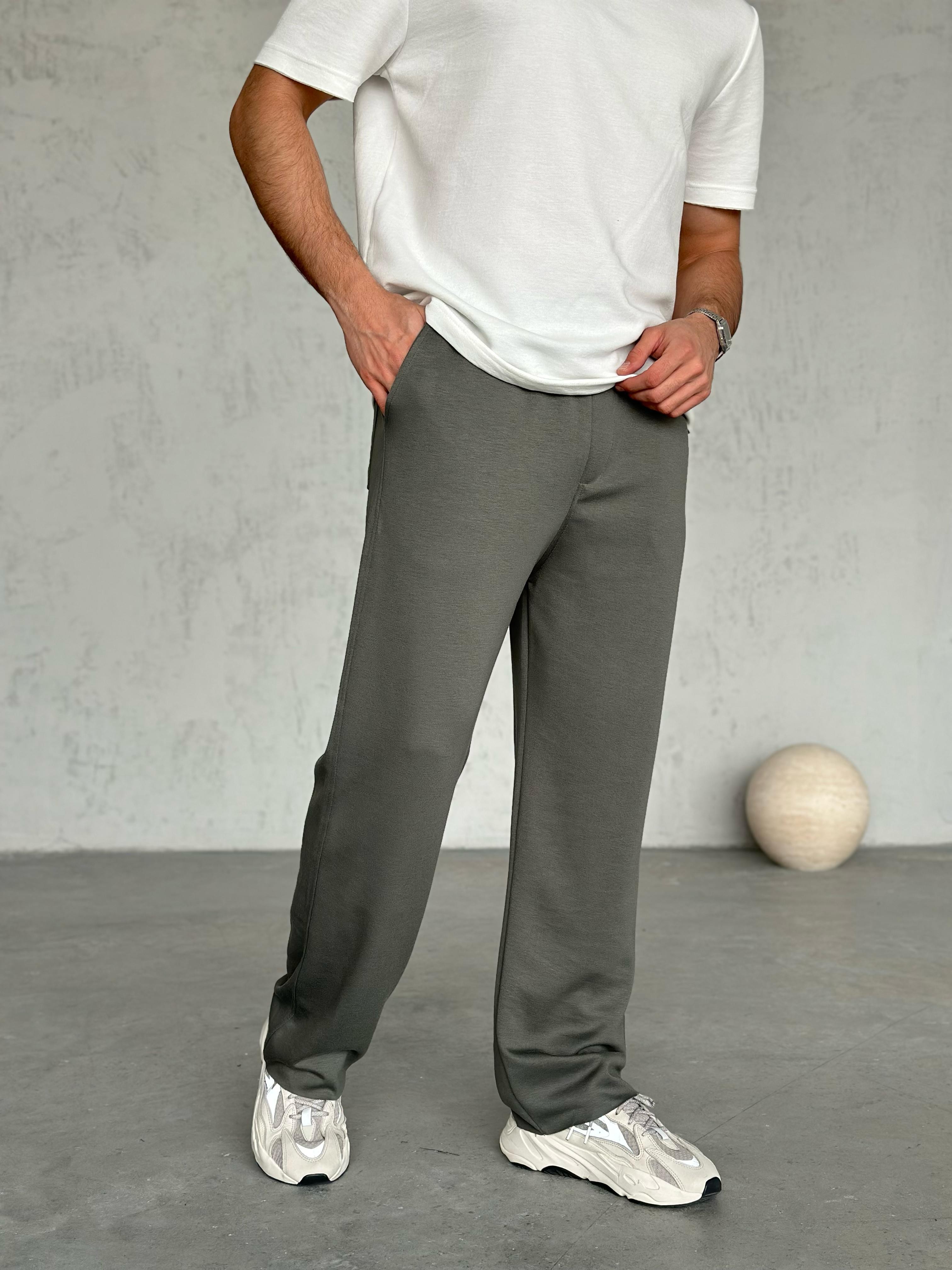 KM1923 Modal Kumaş Jogger Pantolon Haki