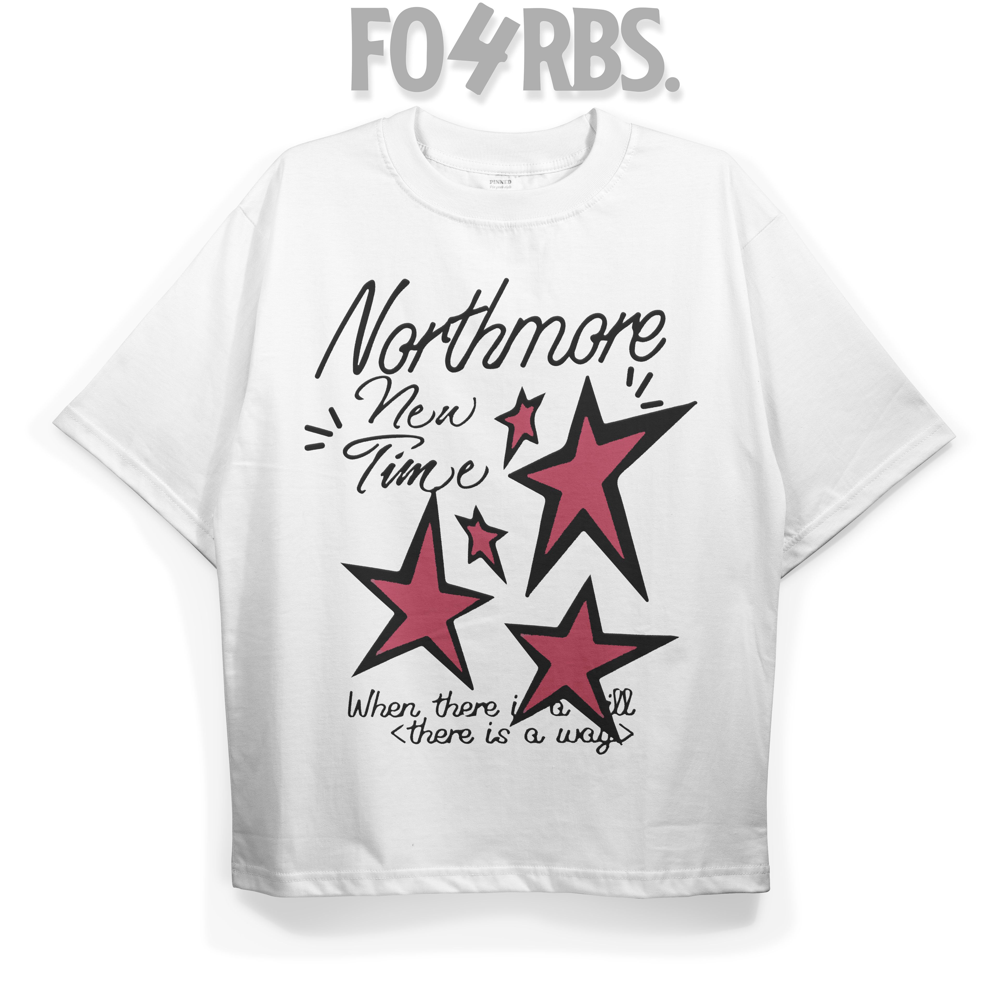 T2045 Northmore Baskılı Oversize Tshirt
