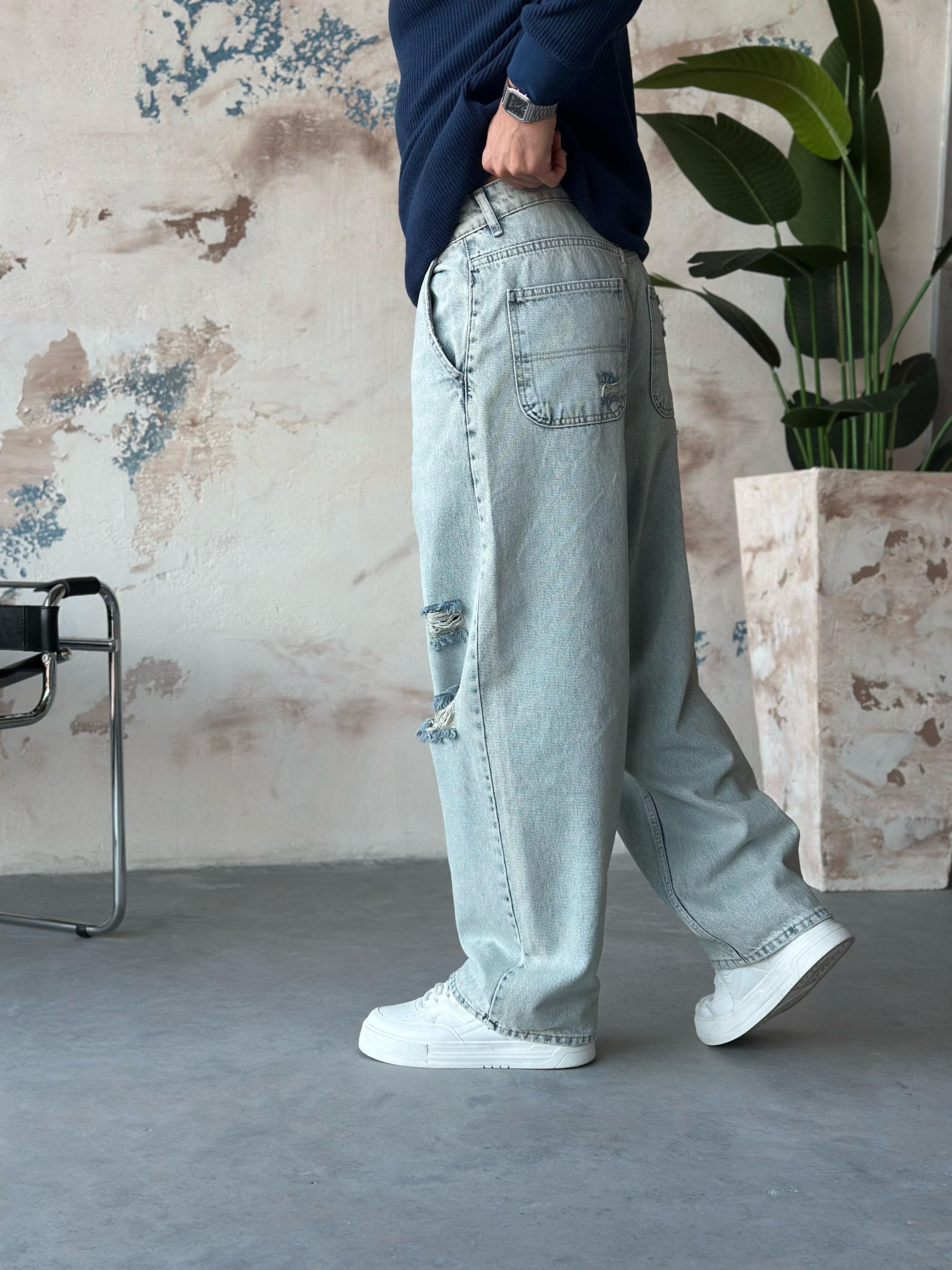 P515 YIKAMALI EKSTRA BOL BAGGY PANTOLON