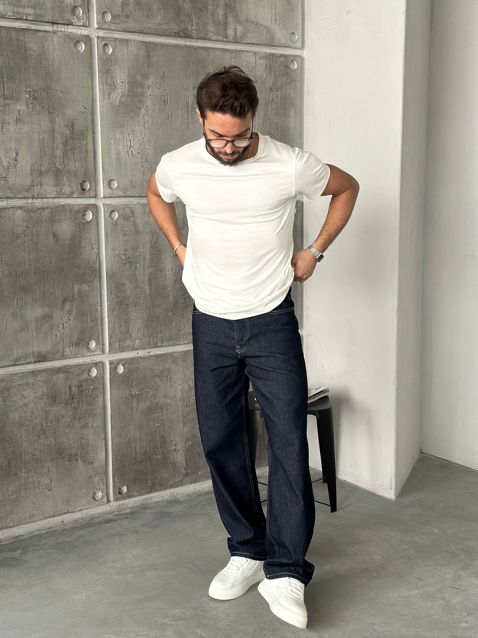 T103 MODAL KUMAŞ BASIC T-SHİRT BEYAZ