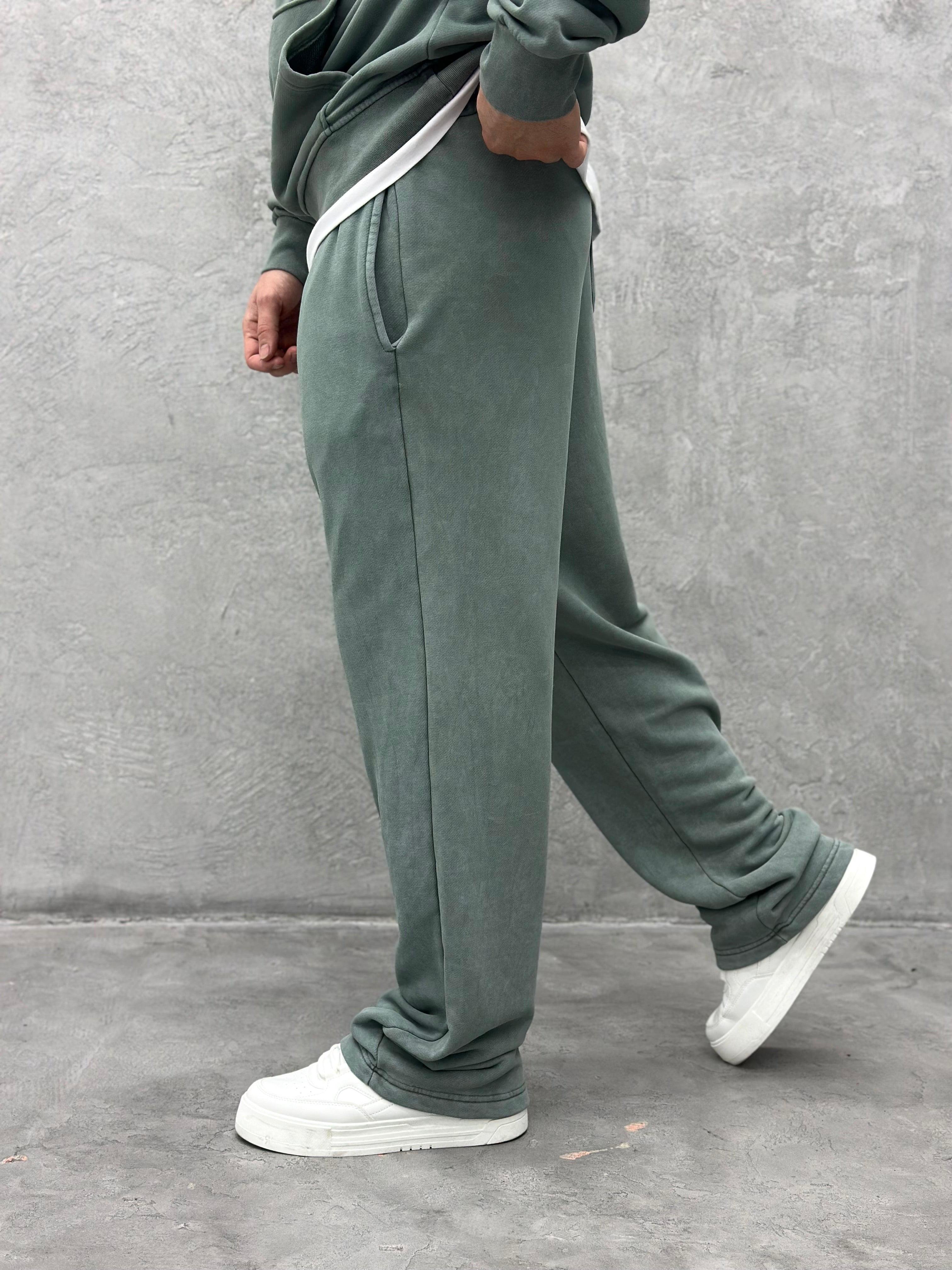 TK104 Yikamali Oversize Eşofman Takim Yeşil