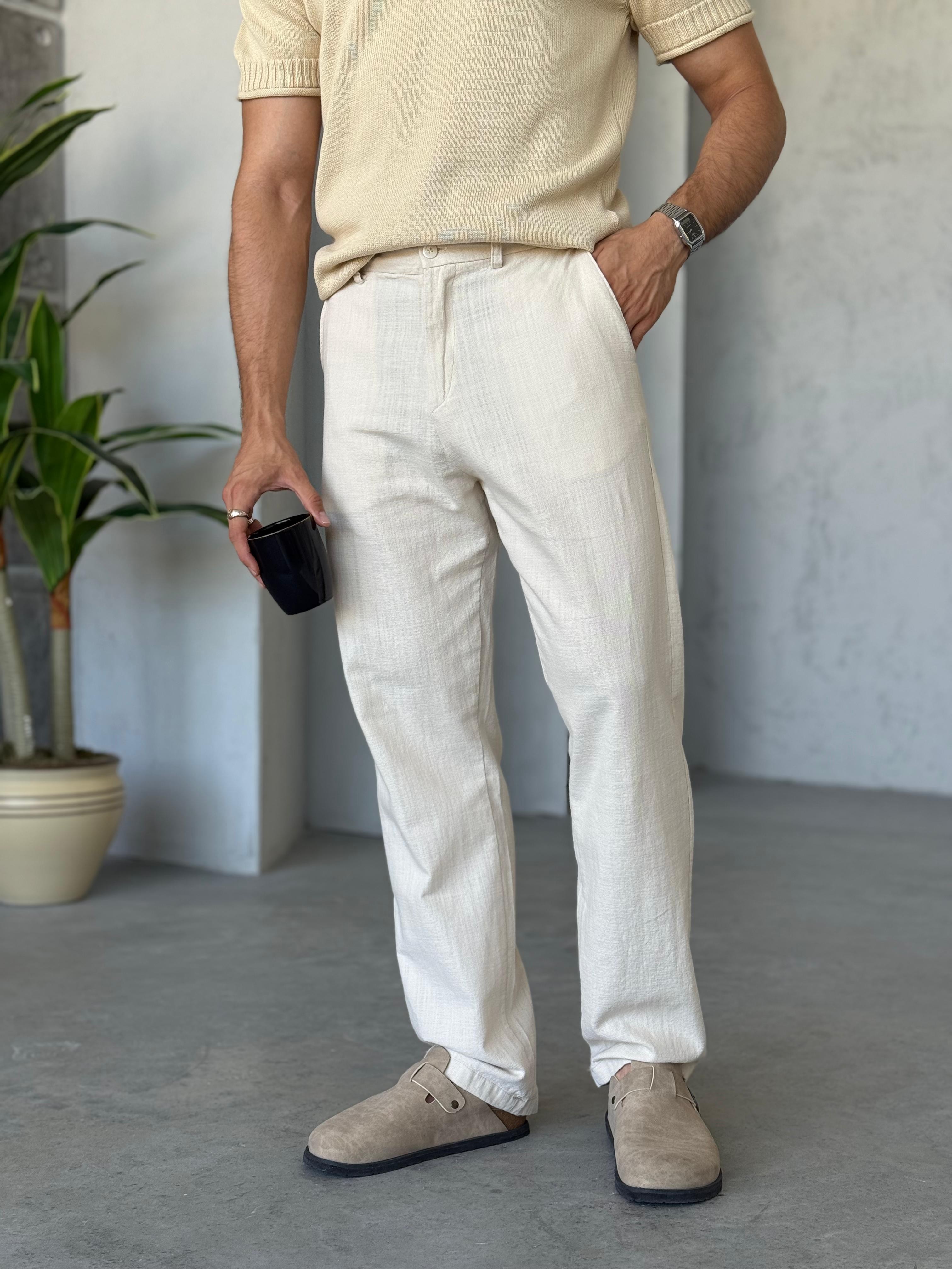 KM7133 Keten Pantolon Naturel